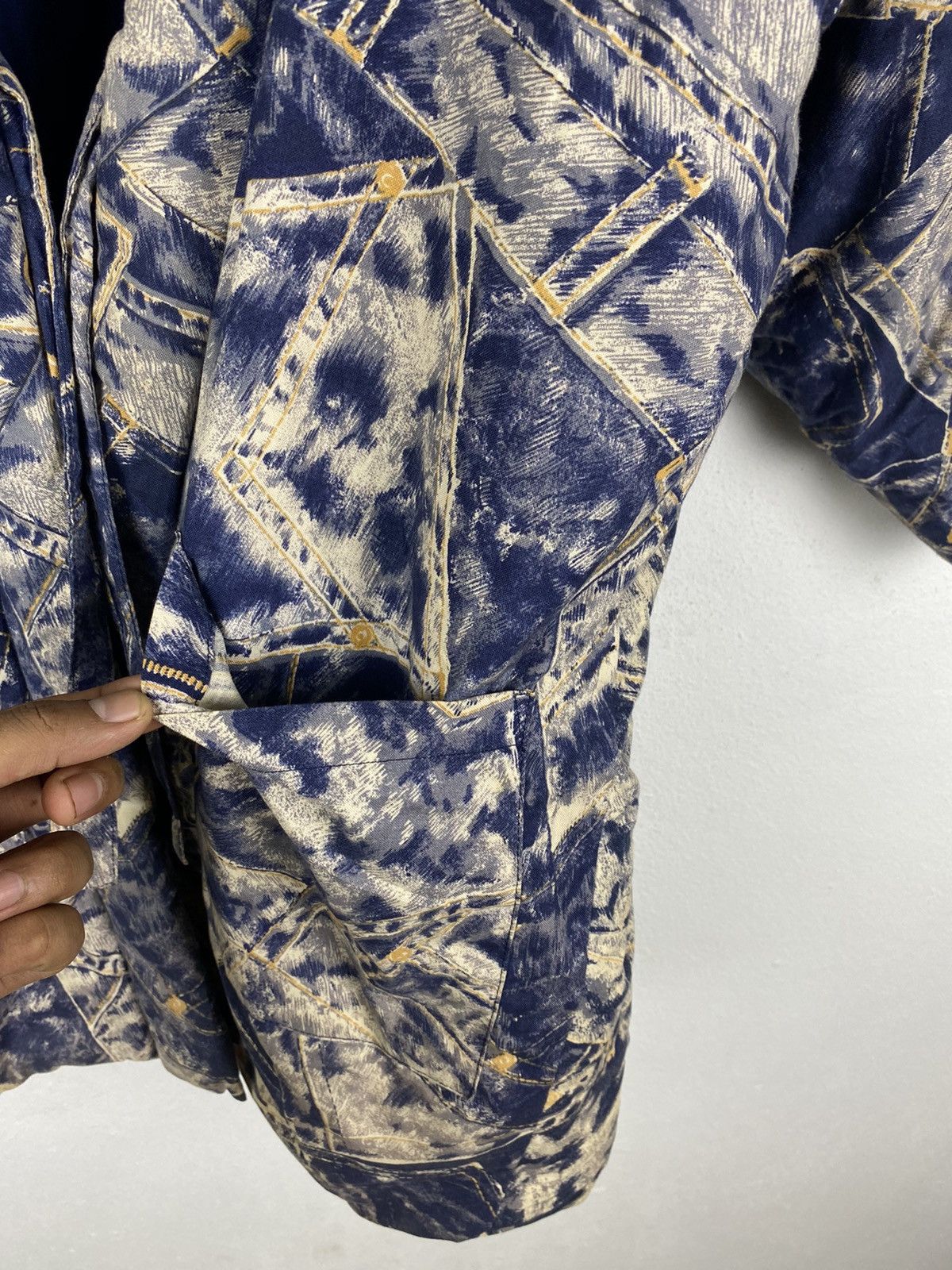 Japanese Brand Vestido Denim print“impact Turn It On” Kimono Design Jacket Size US L / EU 52-54 / 3 - 8 Thumbnail