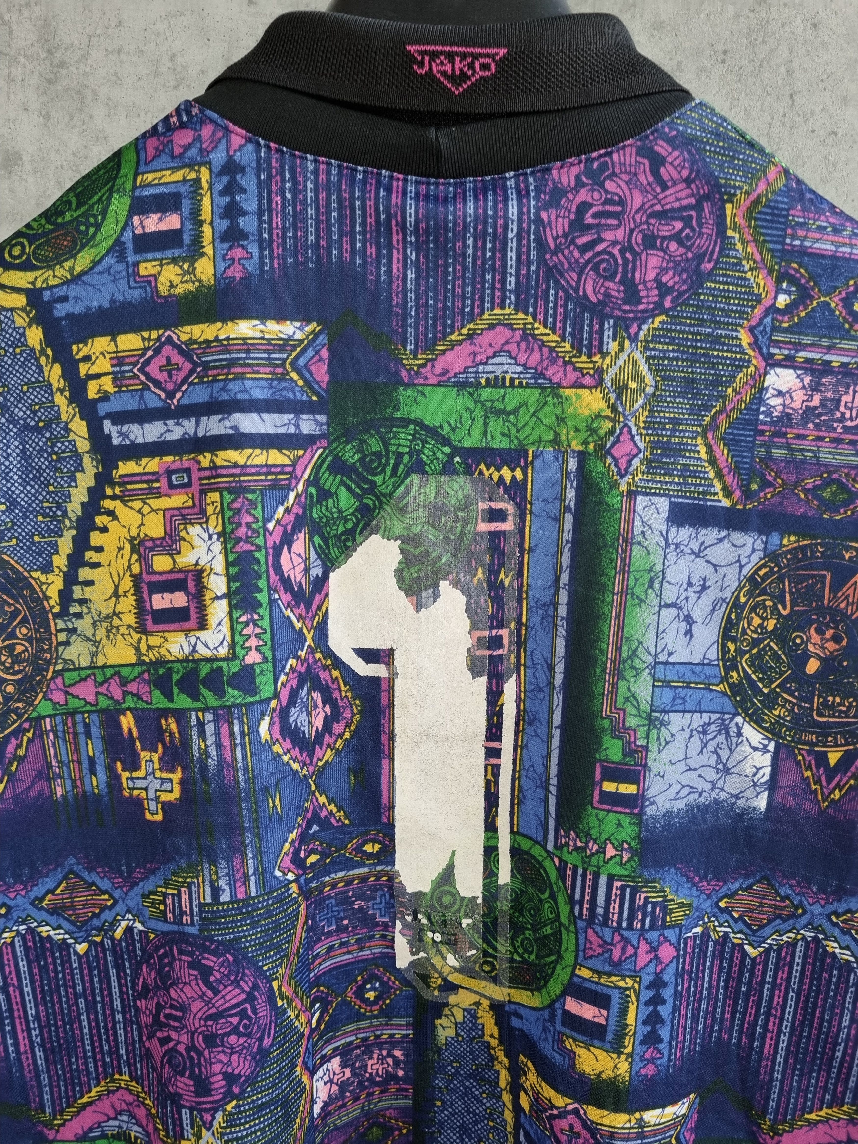 Vintage 90s Psychedelic JAKO Soccer Goal Keeper Jersey Size US M / EU 48-50 / 2 - 4 Thumbnail