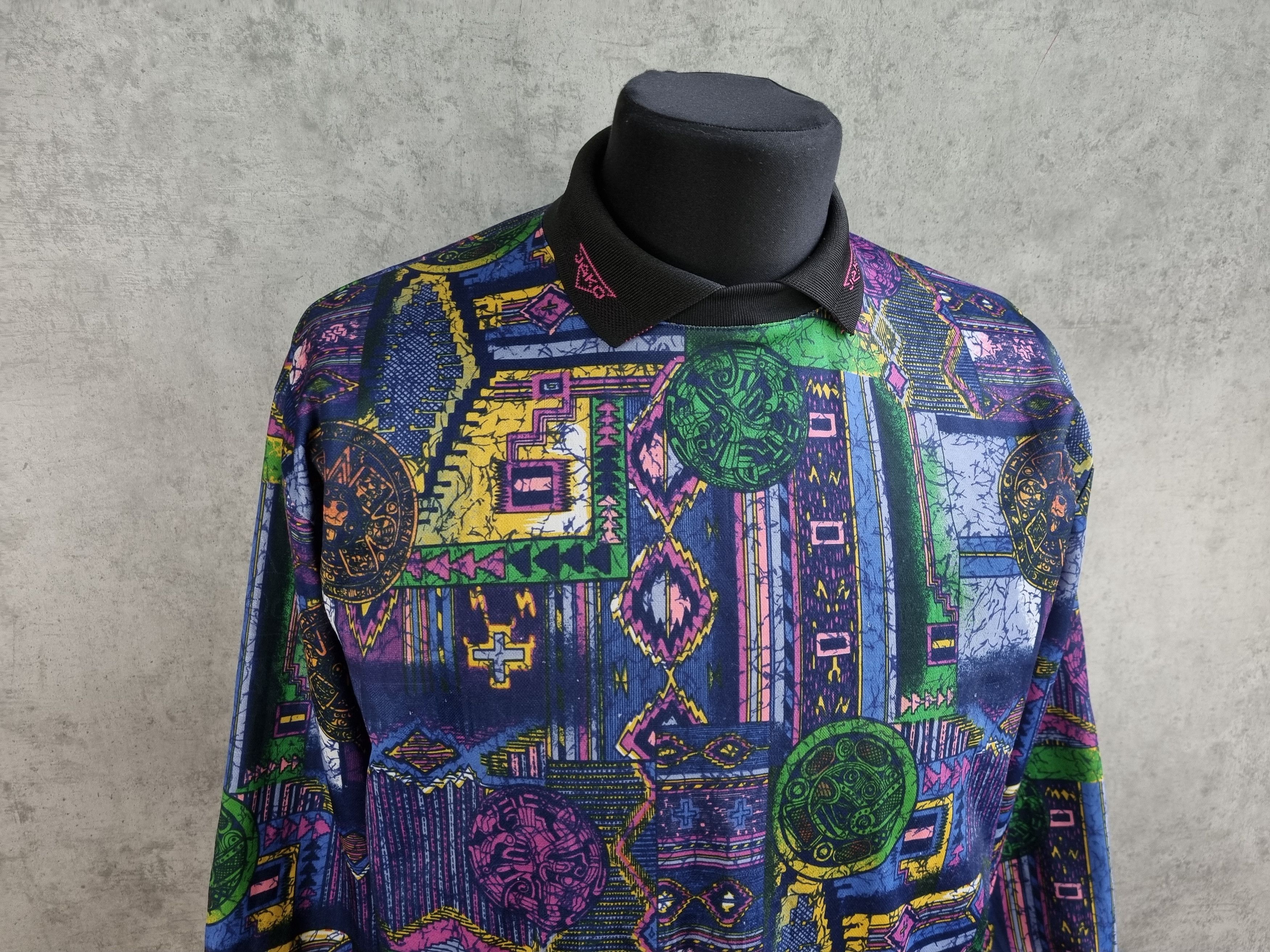 Vintage 90s Psychedelic JAKO Soccer Goal Keeper Jersey Size US M / EU 48-50 / 2 - 2 Thumbnail