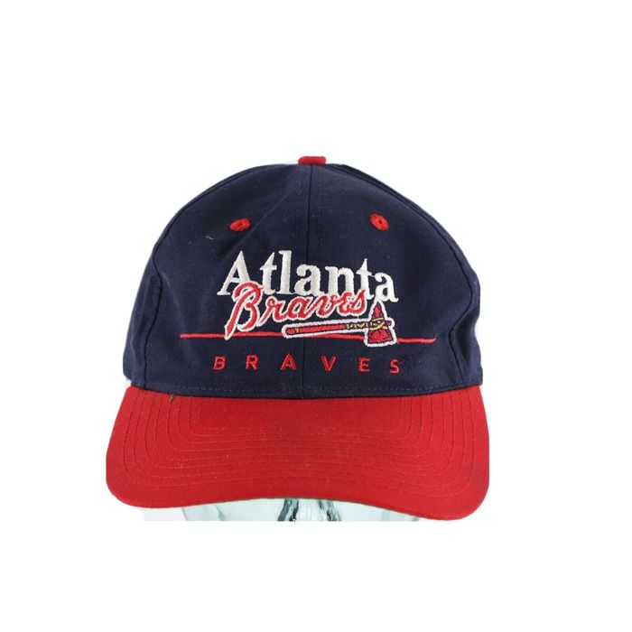 Vintage Vintage 90s Distressed Atlanta Braves Baseball Snapback Hat