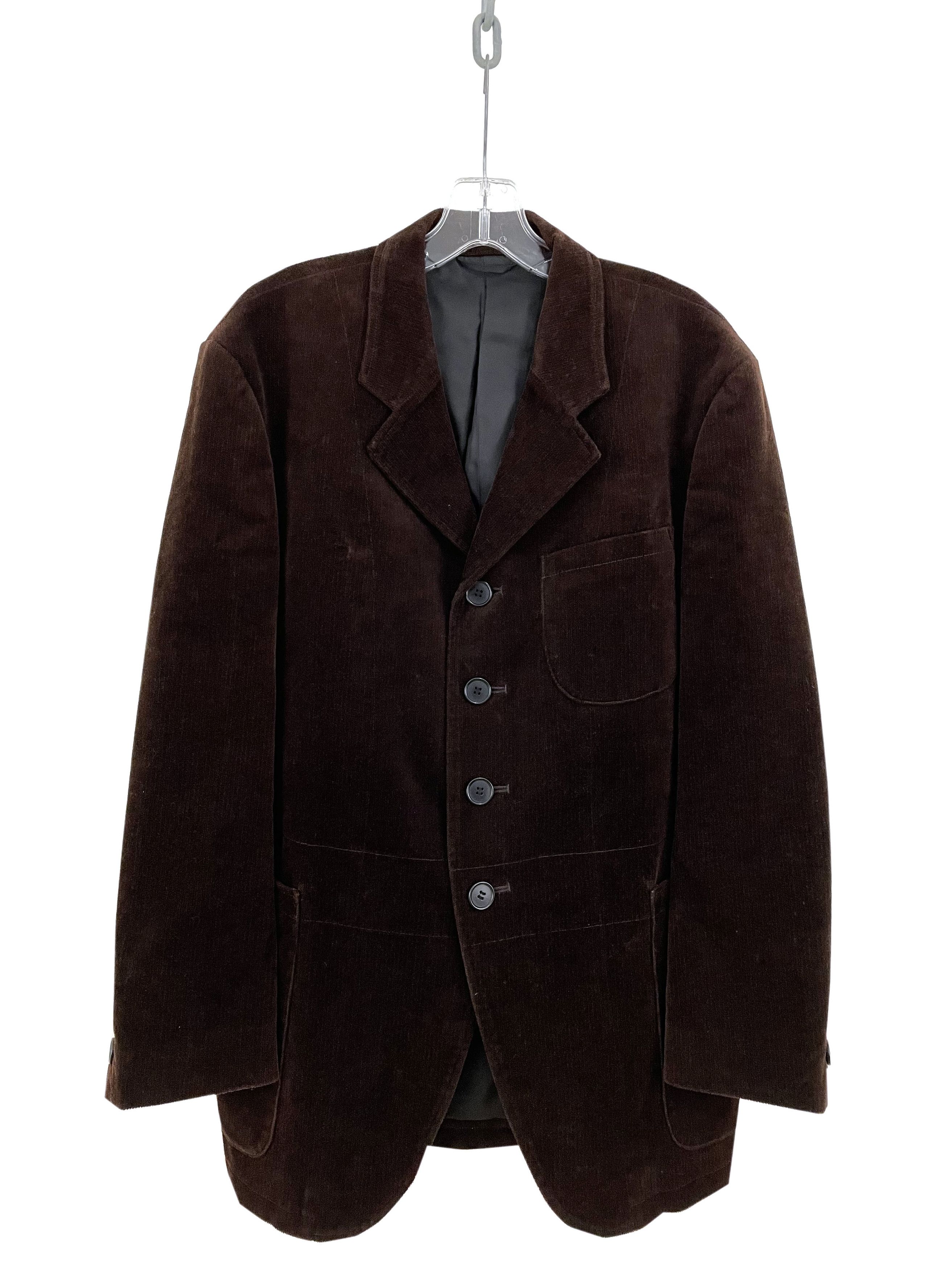 Pre-owned Yohji Yamamoto Against All Risks Corduroy Blazer In Brown