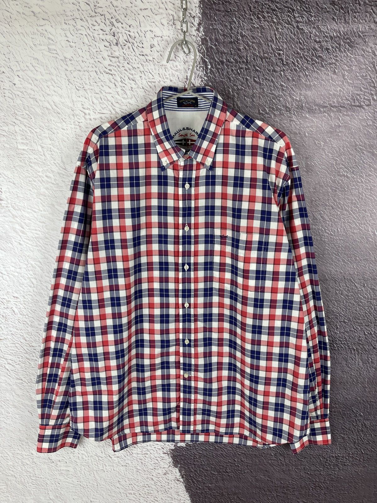 Paul & Shark Paul & Shark multicolor checkered long sleeve shirt Size US XL / EU 56 / 4 - 1 Thumbnail