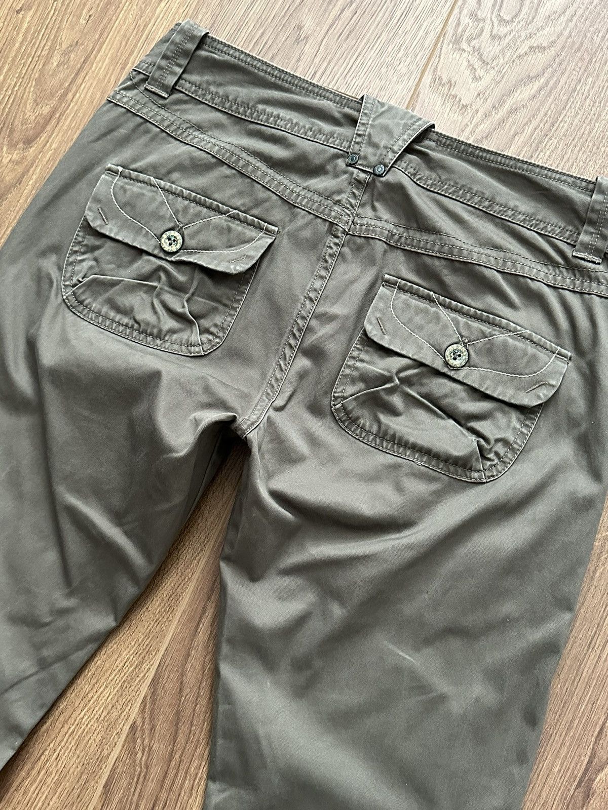 Diesel × Vintage Diesel Vintage Khaki Cotton Embroidered Women’s Pants Size 28" / US 6 / IT 42 - 8 Thumbnail