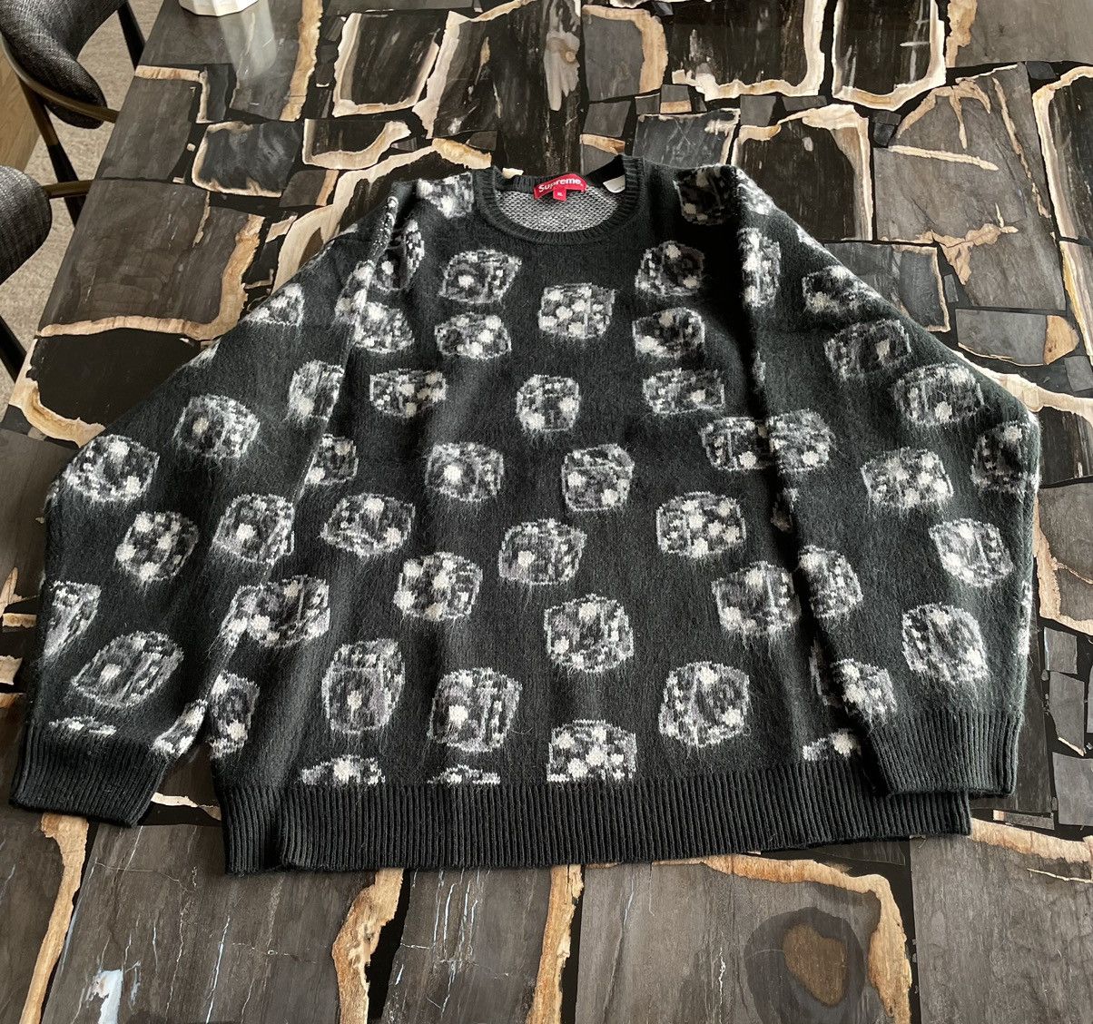 Supreme Supreme Dice Sweater Black XL FW22 | Grailed