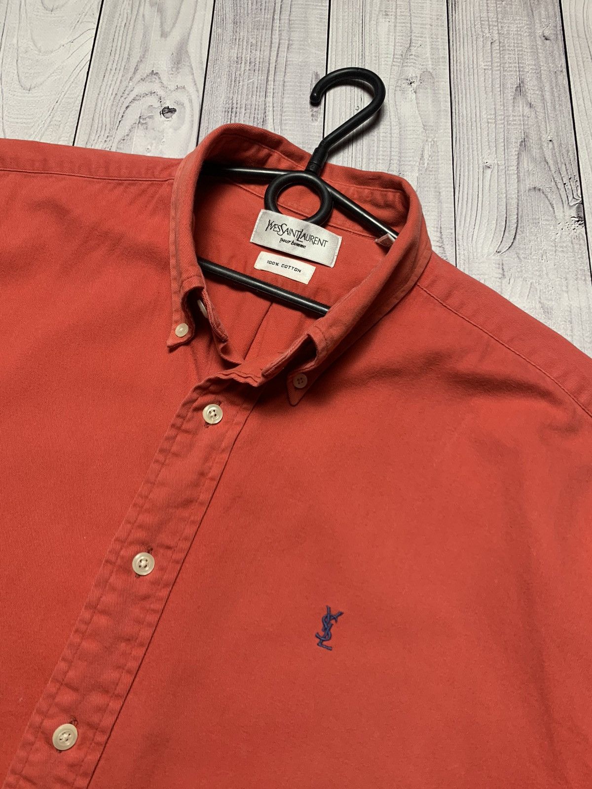 Yves Saint Laurent Vintage Yves Saint Laurent shirt logo size L Size US L / EU 52-54 / 3 - 2 Thumbnail