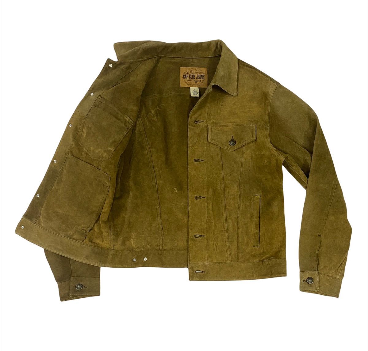Gap Vintage G.A.P Trucker Leather Jacket Size US S / EU 44-46 / 1 - 1 Thumbnail