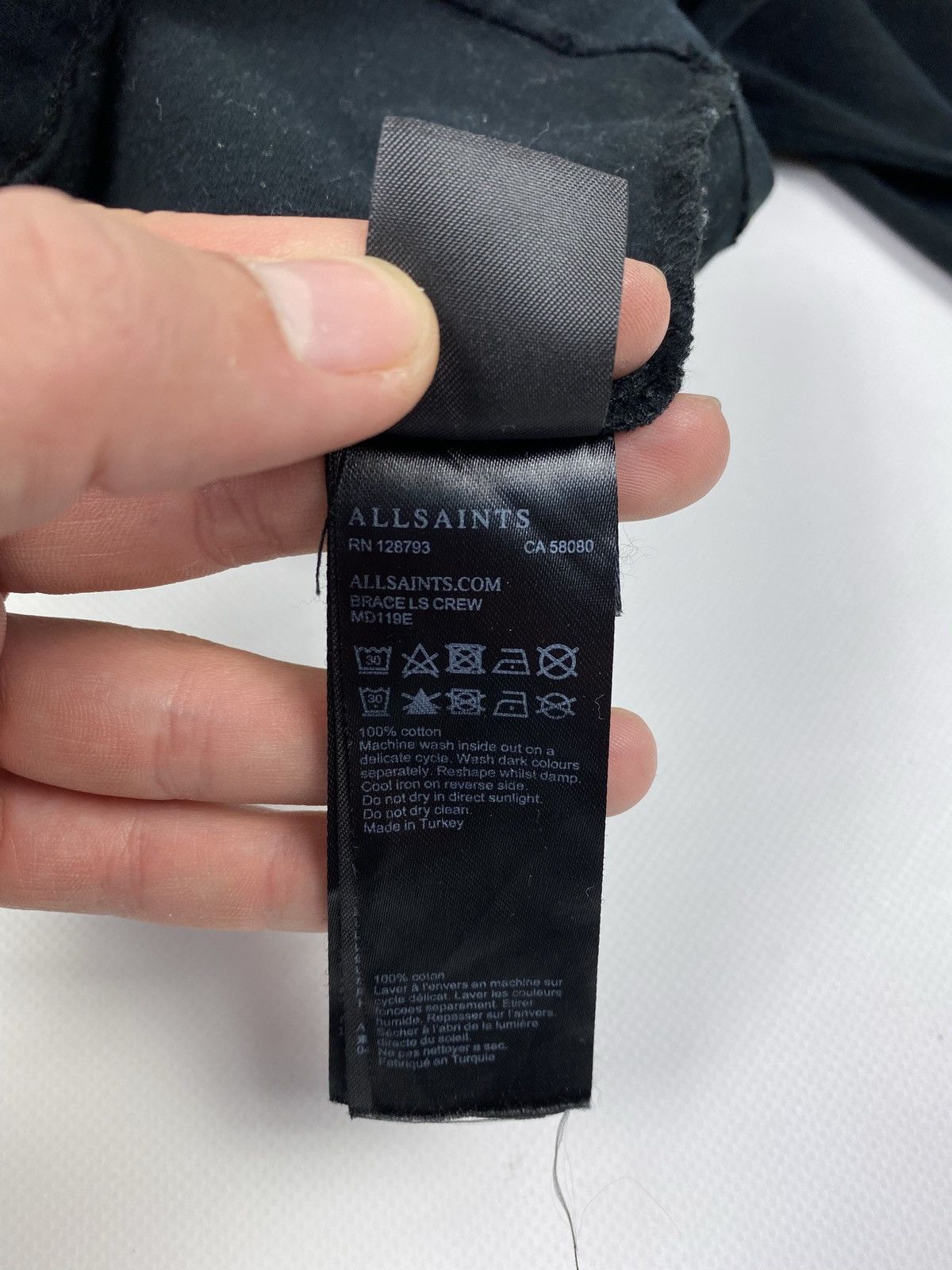 Allsaints × Japanese Brand Allsaints Brace LS Crew neck t shirt size L black Size US L / EU 52-54 / 3 - 5 Thumbnail