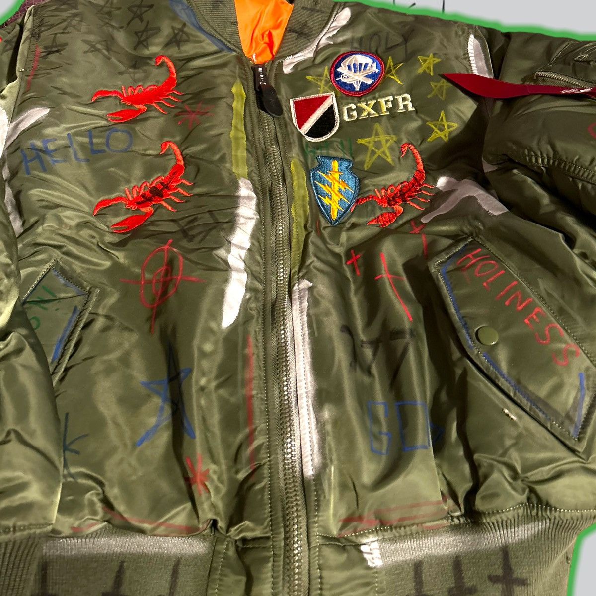 Alpha Industries 🆕 GxFR ReBiRtH♻️ aLMiGHty Alpha MA-1 Flight ✈️ JaCKet 🧥🦂 Size US M / EU 48-50 / 2 - 3 Thumbnail