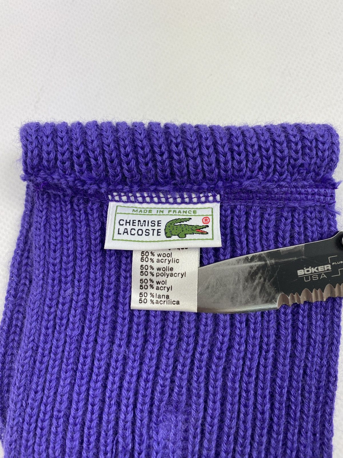 Lacoste × Vintage Chemise Lacoste vintage unisex headband hat wool acrylic Size ONE SIZE - 5 Thumbnail