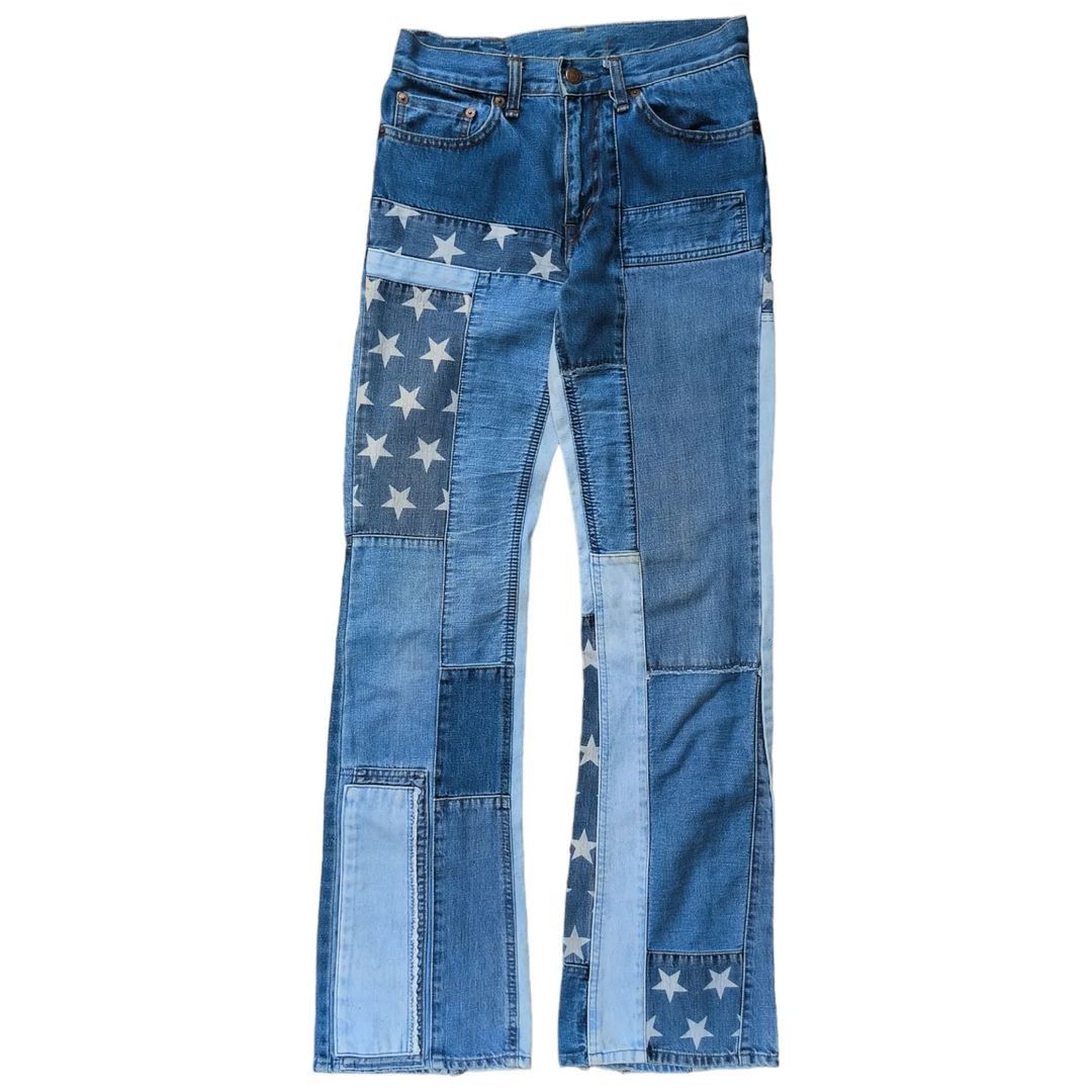 Hysteric Glamour Hysteric Glamour Kinky Patchwork Flared Denim Jeans Size 28" / US 6 / IT 42 - 3 Thumbnail