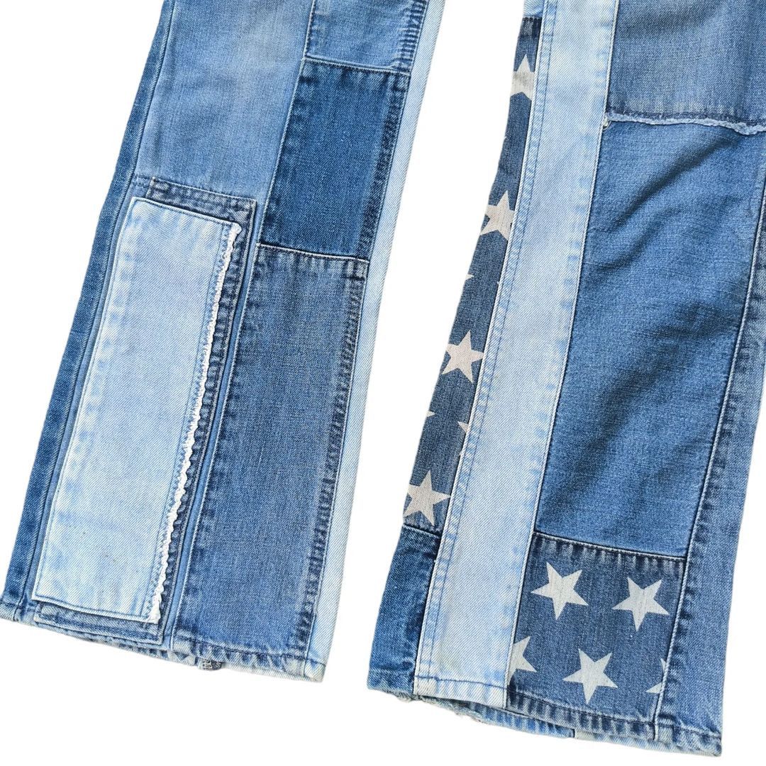 Hysteric Glamour Hysteric Glamour Kinky Patchwork Flared Denim Jeans Size 28" / US 6 / IT 42 - 4 Thumbnail