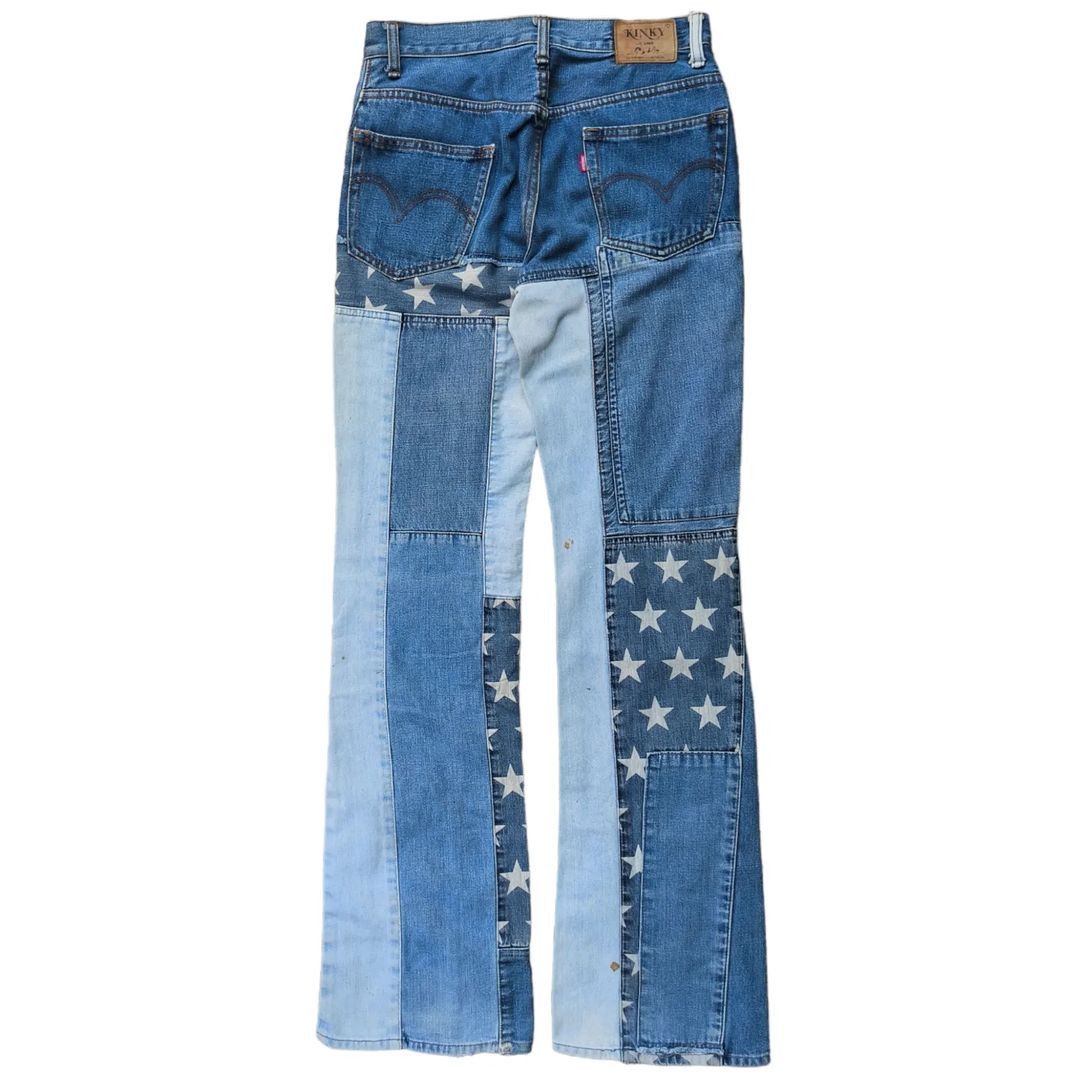 Hysteric Glamour Hysteric Glamour Kinky Patchwork Flared Denim Jeans Size 28" / US 6 / IT 42 - 1 Thumbnail