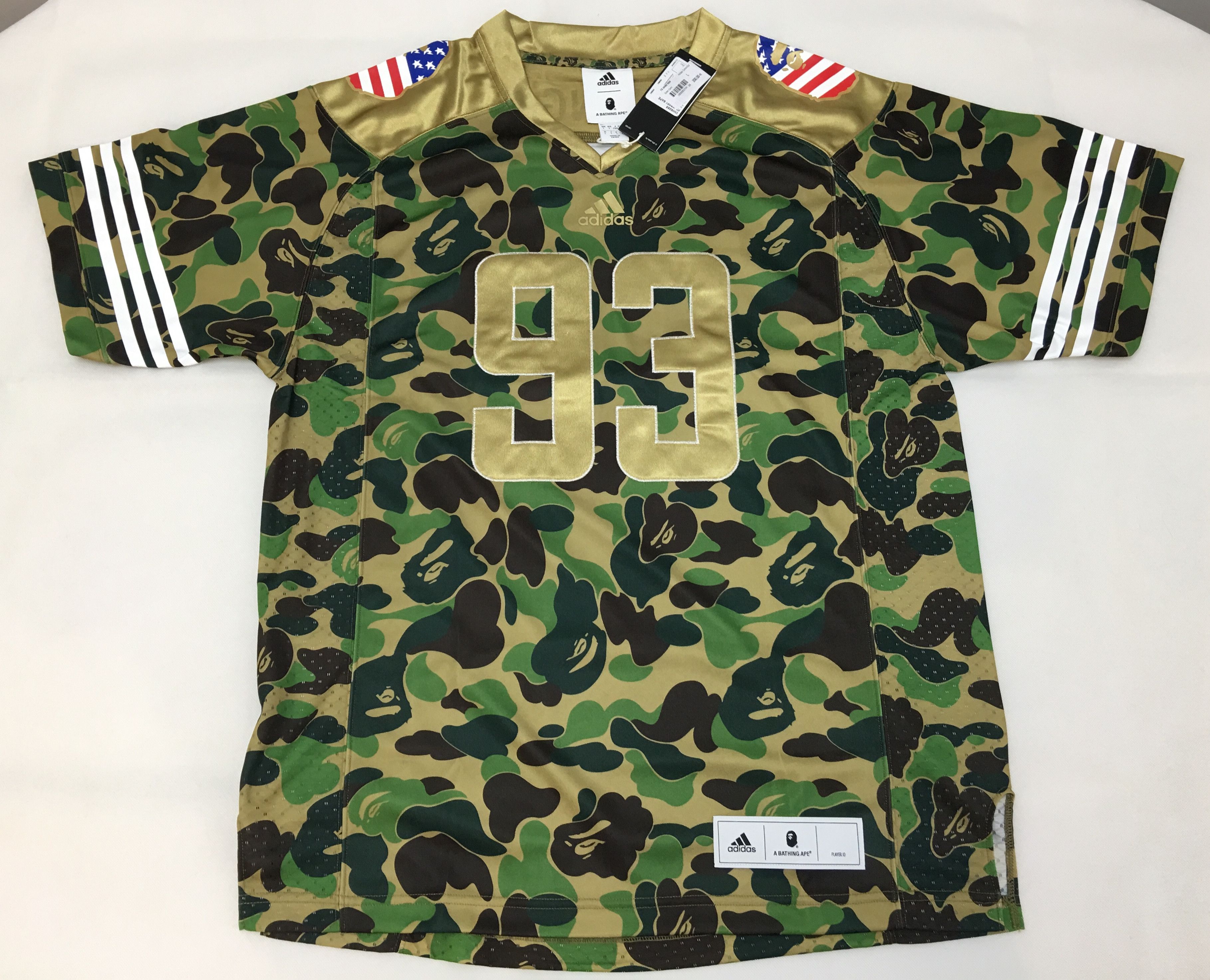 Adidas × Bape Bape x Adidas SB Football Jersey Green Size Large SS19 Size US L / EU 52-54 / 3 - 1 Thumbnail