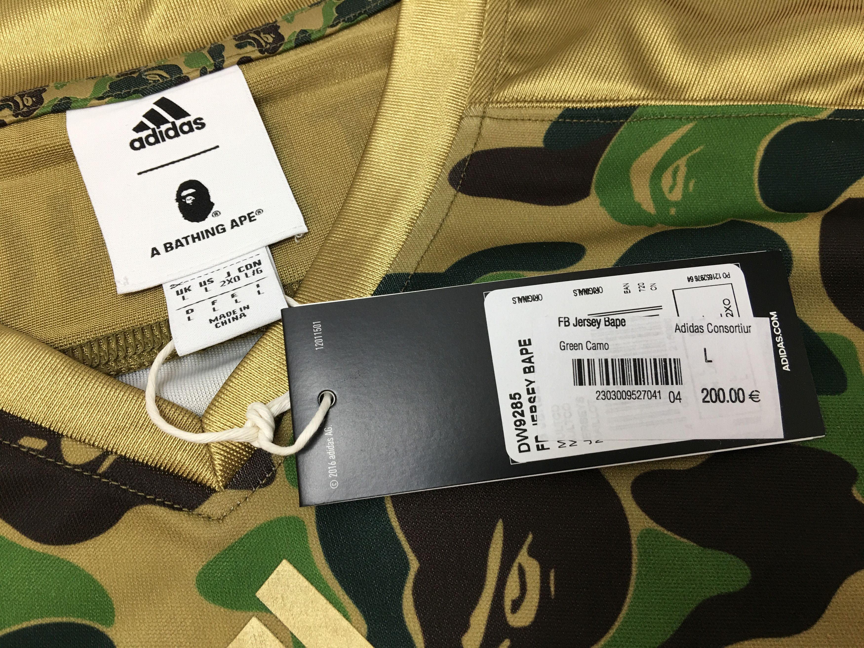 Adidas × Bape Bape x Adidas SB Football Jersey Green Size Large SS19 Size US L / EU 52-54 / 3 - 4 Thumbnail