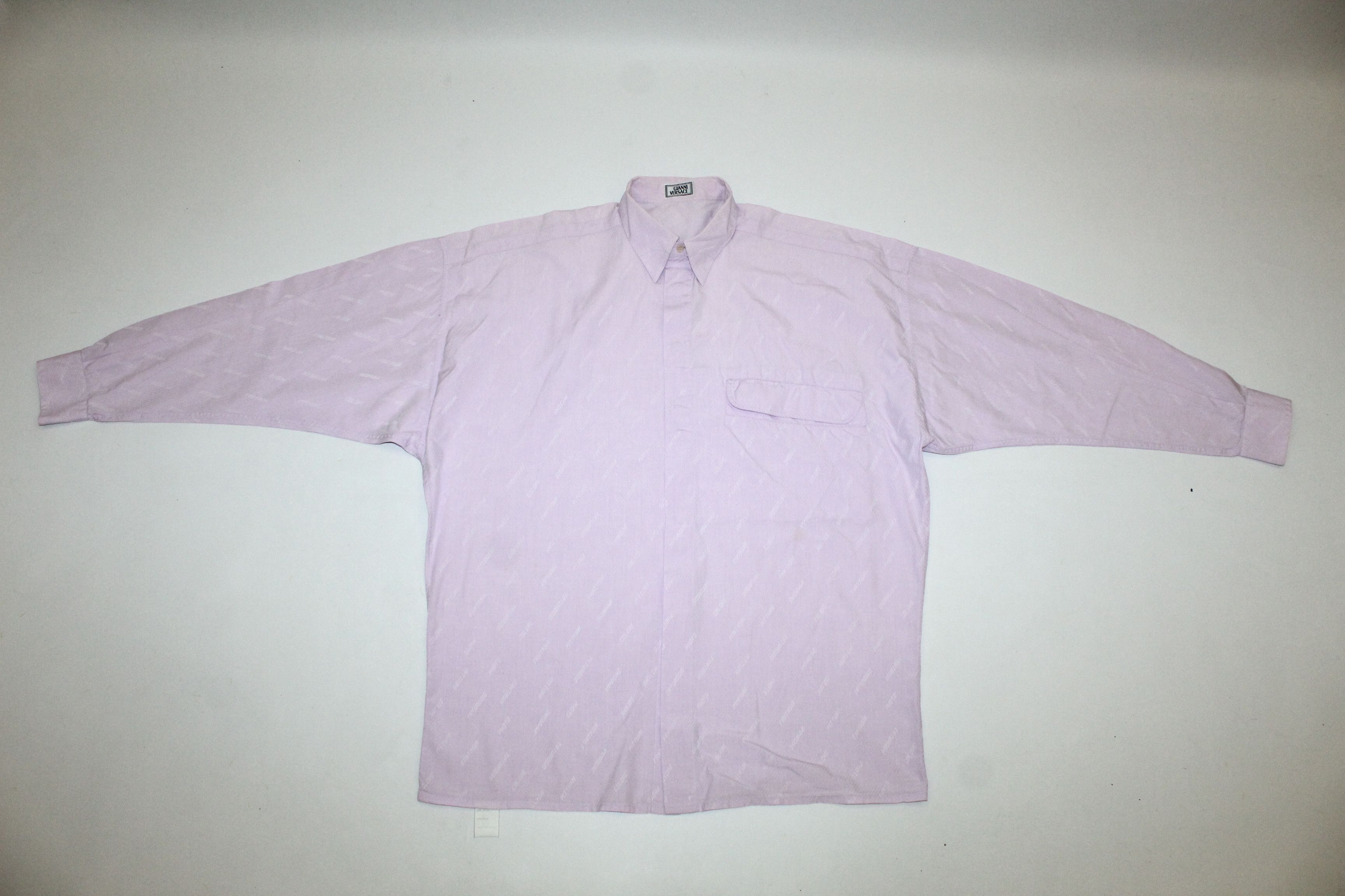 Versace Earlier Gianni Versace Warm Iron Monogram Loose Fit Shirt Size US M / EU 48-50 / 2 - 5 Thumbnail