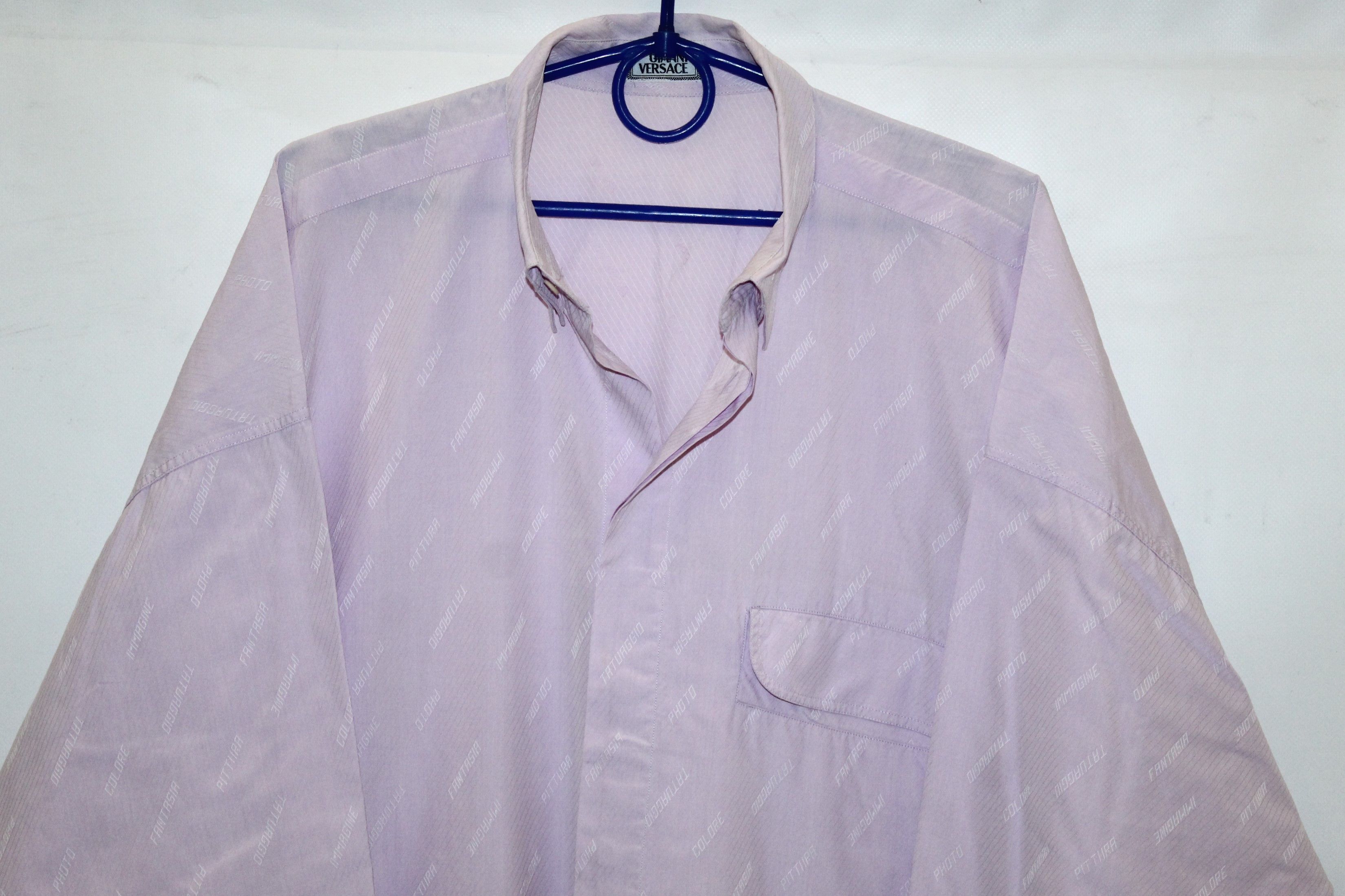 Versace Earlier Gianni Versace Warm Iron Monogram Loose Fit Shirt Size US M / EU 48-50 / 2 - 1 Thumbnail