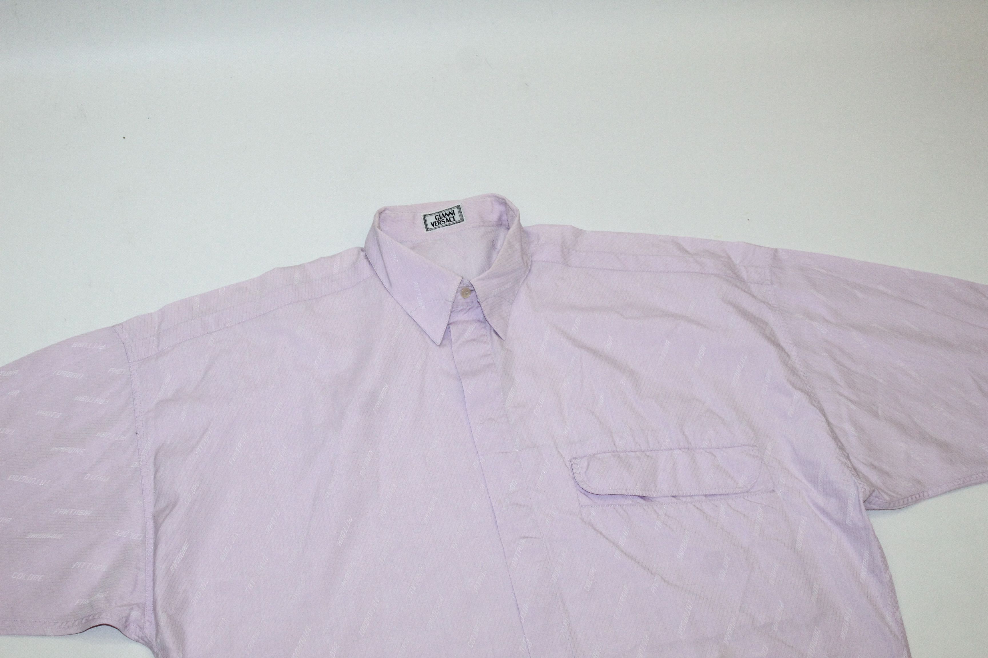 Versace Earlier Gianni Versace Warm Iron Monogram Loose Fit Shirt Size US M / EU 48-50 / 2 - 6 Thumbnail