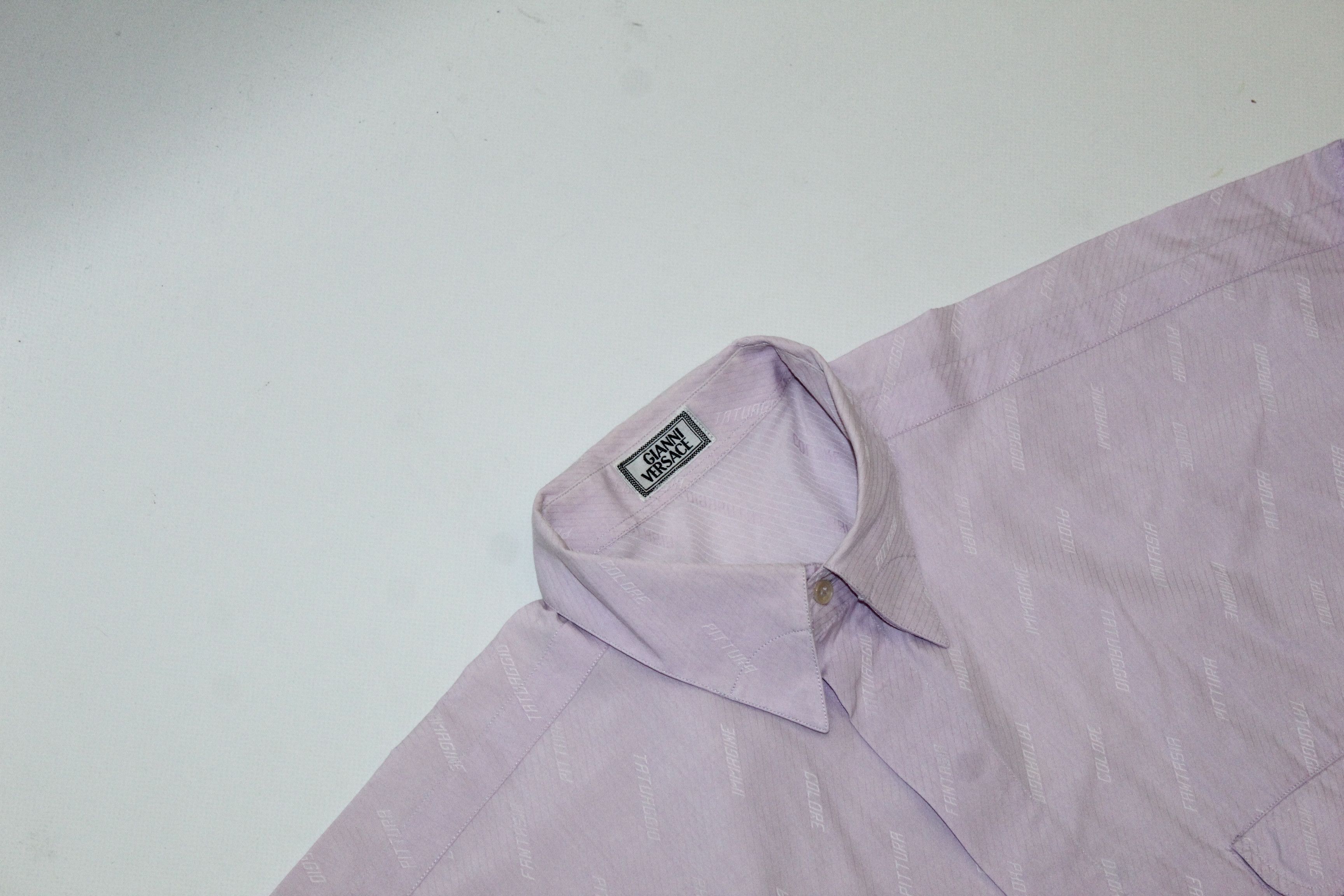 Versace Earlier Gianni Versace Warm Iron Monogram Loose Fit Shirt Size US M / EU 48-50 / 2 - 4 Thumbnail