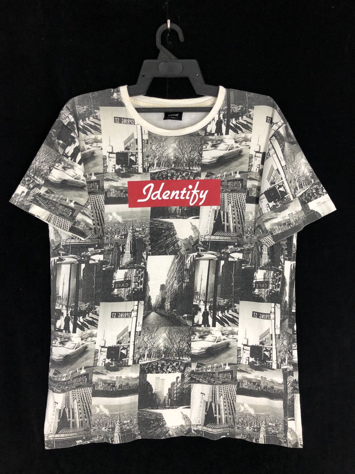 image of Designer B One Soul Identify Full Print T-Shirt Cw21 in Black White, Men's (Size Large)