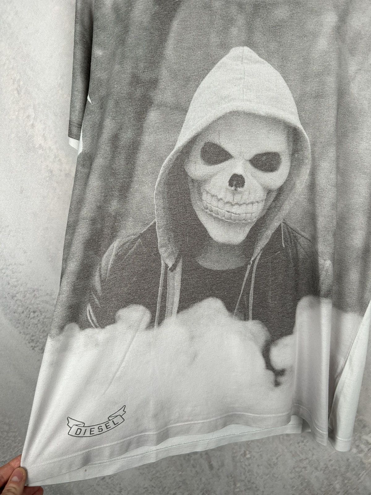 Vintage Diesel Y2K Skull Horror Alternative Graphic Tee Rare