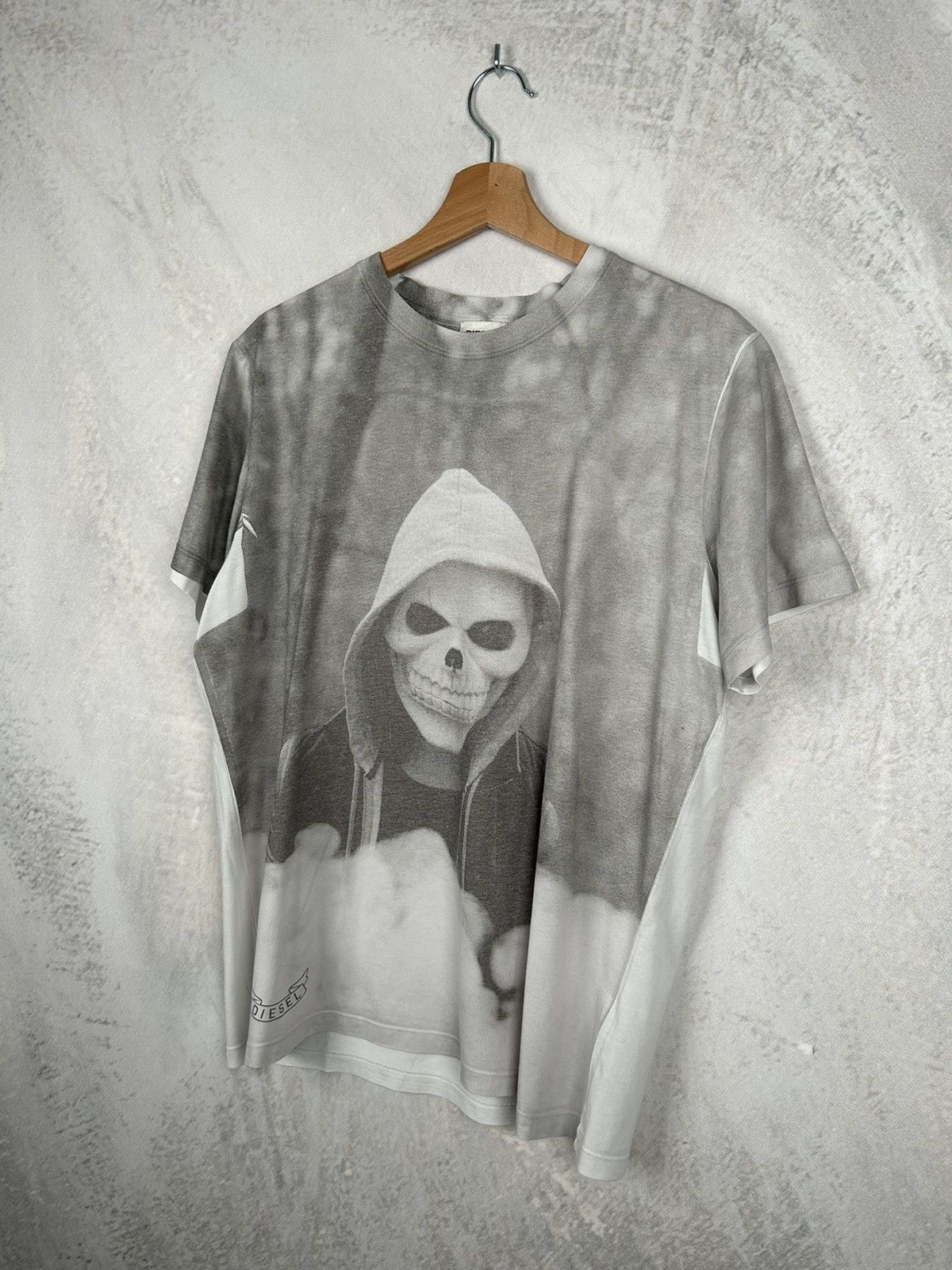 Vintage Diesel Y2K Skull Horror Alternative Graphic Tee Rare