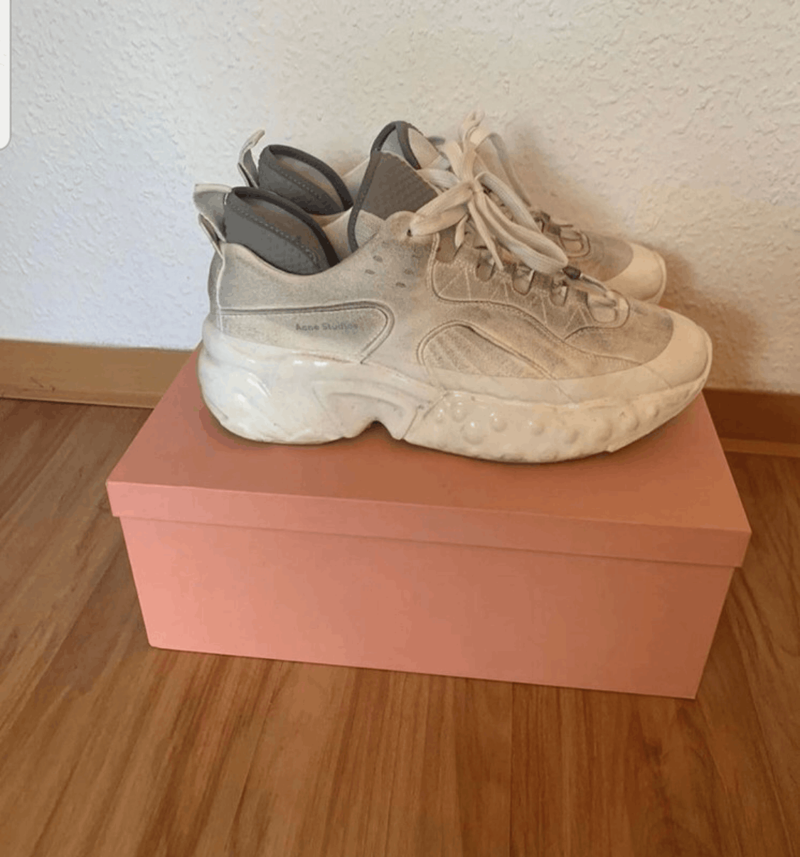 Acne Studios 570€ Acne Studios Rockaway Dip Tumbled White Gum Sneaker Size US 11 / EU 44 - 4 Thumbnail