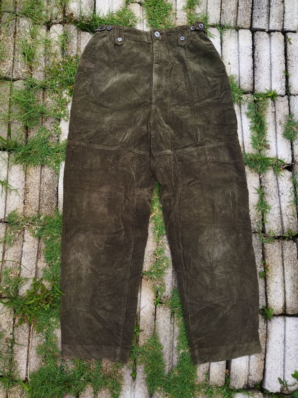image of vintage Hai Sporting Gear Issey Miyake Corduroy Pants in Army Green, Men's (Size 32)
