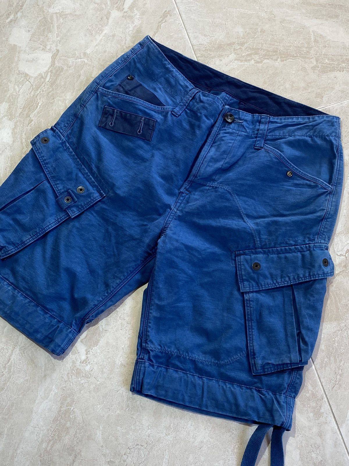 G-Star Vintage 00s G-Star Raw Y2k Streetwear Cargo Shorts Size US 31 - 2 Thumbnail