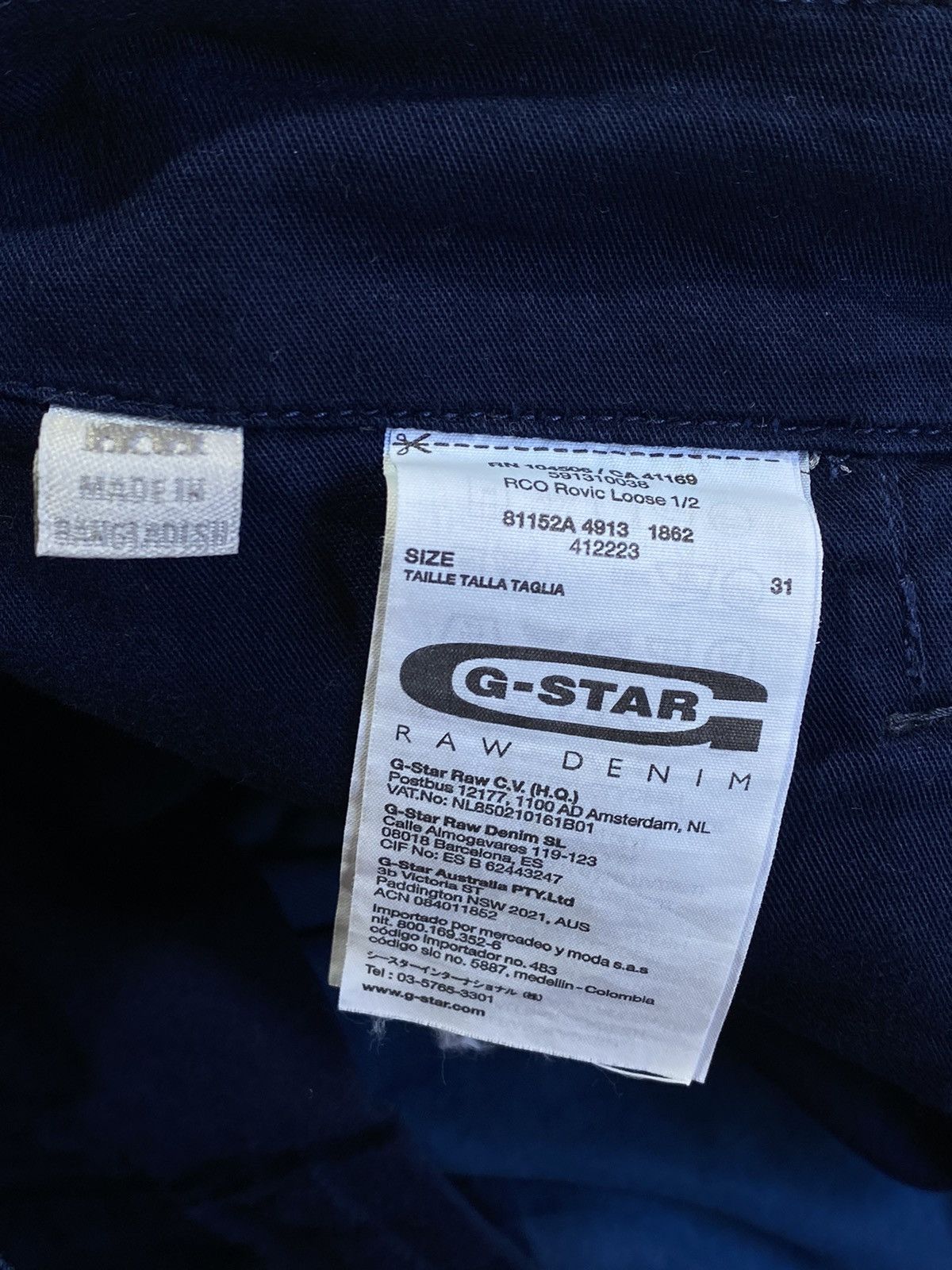 G-Star Vintage 00s G-Star Raw Y2k Streetwear Cargo Shorts Size US 31 - 15 Thumbnail