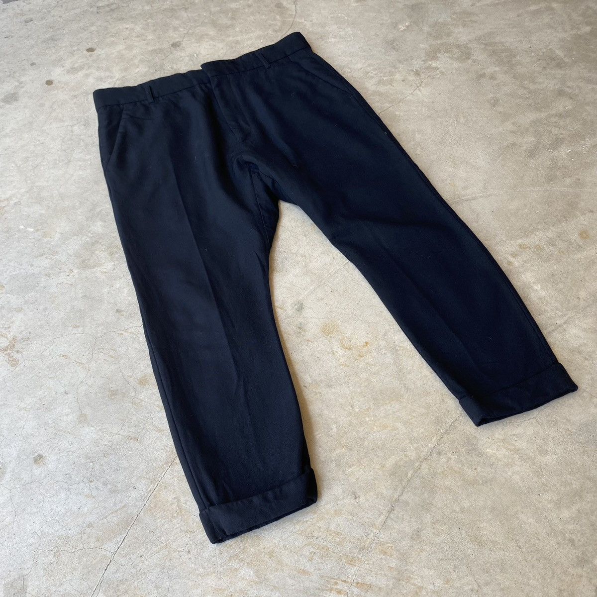Haider Ackermann Haider Ackermann Black Cropped Fine Wool Dress Pants Sz34 Size US 34 / EU 50 - 11 Thumbnail