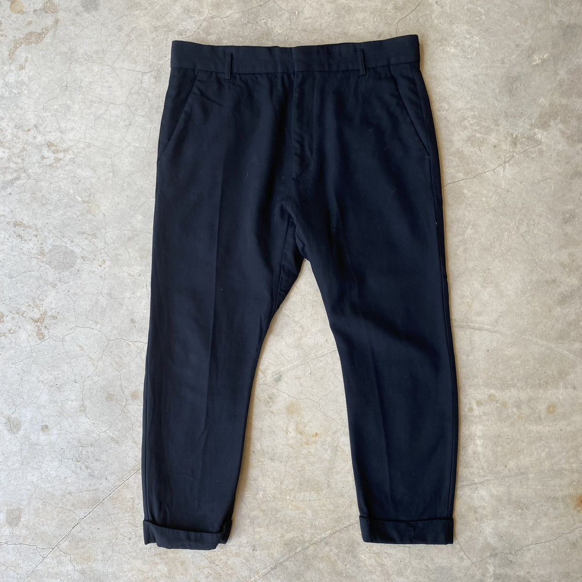 Haider Ackermann Haider Ackermann Black Cropped Fine Wool Dress Pants Sz34 Size US 34 / EU 50 - 1 Thumbnail