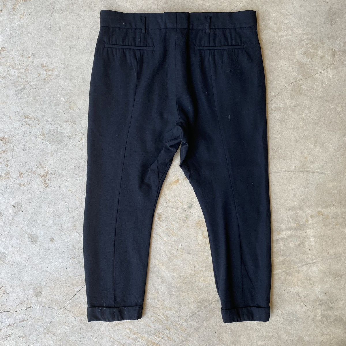 Haider Ackermann Haider Ackermann Black Cropped Fine Wool Dress Pants Sz34 Size US 34 / EU 50 - 2 Thumbnail