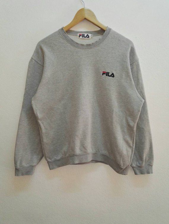 Fila Vintage🔥 Sweatshirt FILA embroidered small Logo(ss212) Size US L / EU 52-54 / 3 - 1 Thumbnail