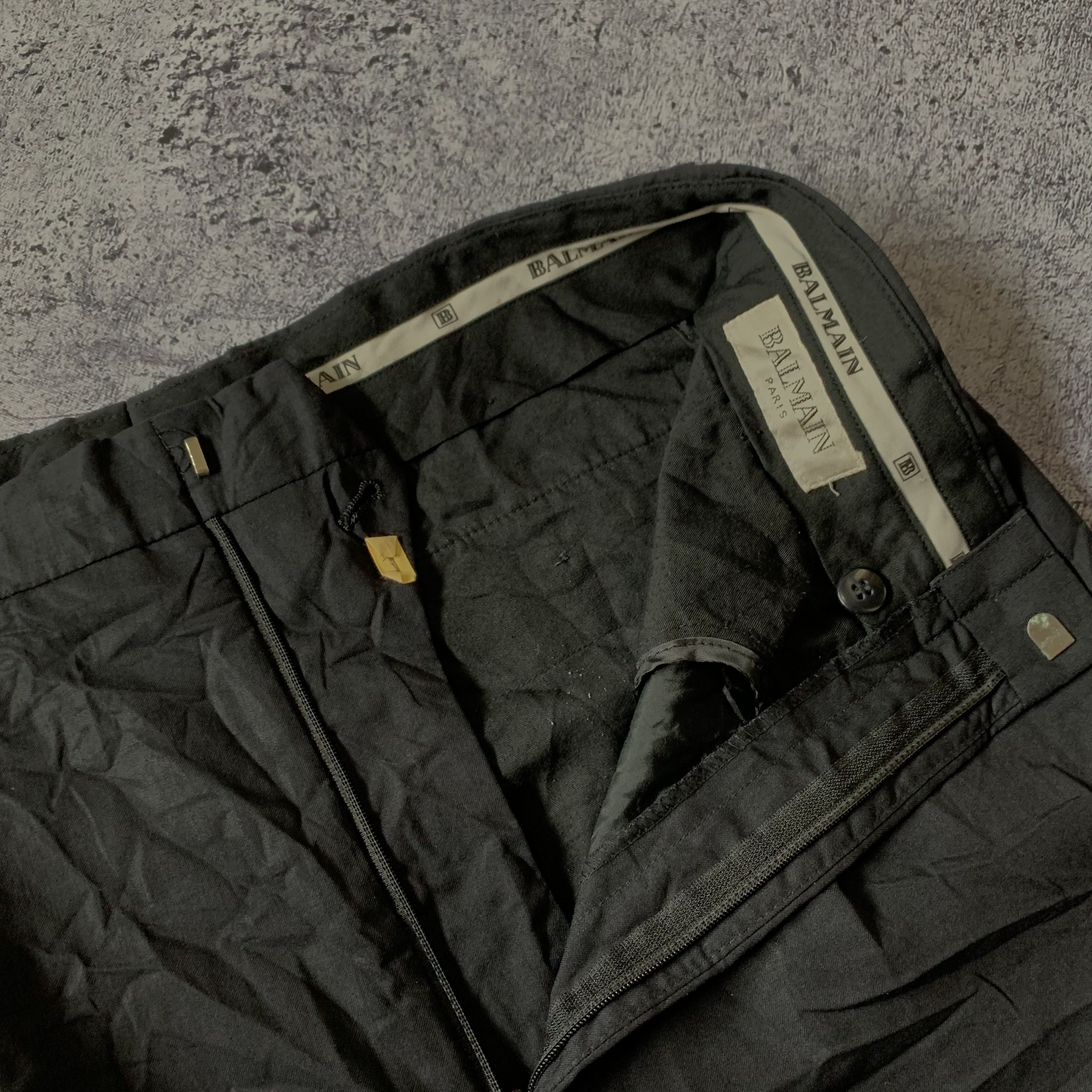 Balmain 90s Balmain Paris Double Pleated Trousers Pants Size US 30 / EU 46 - 4 Thumbnail