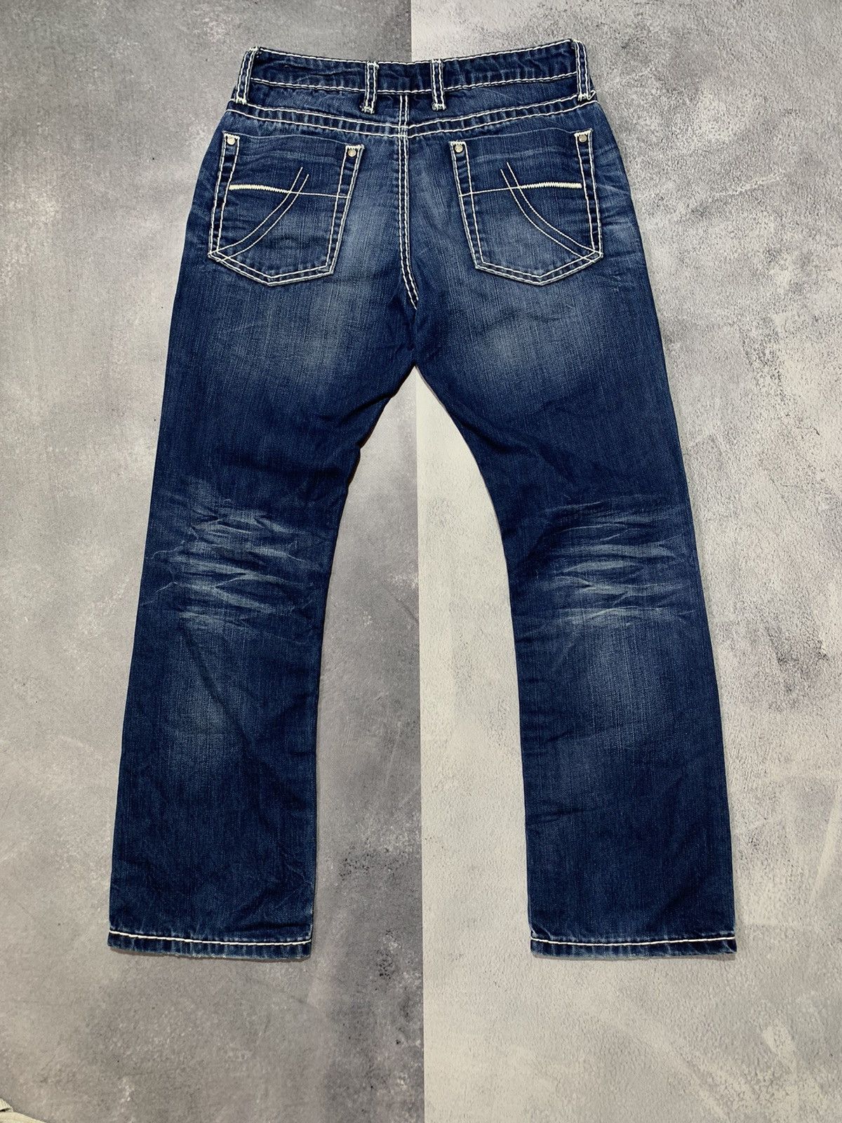 Japanese Brand × Vintage Vintage Y2K Japanese straight faded denim pants size 31x30 Size US 31 - 5 Thumbnail
