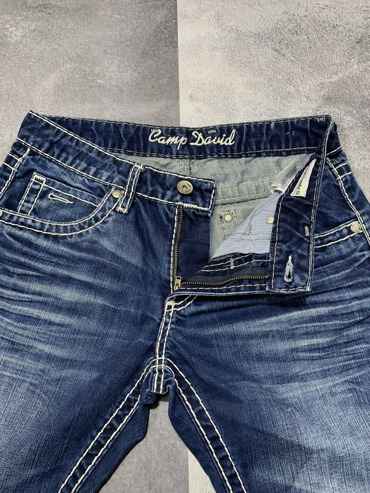 Japanese Brand × Vintage Vintage Y2K Japanese straight faded denim pants size 31x30 Size US 31 - 3 Thumbnail