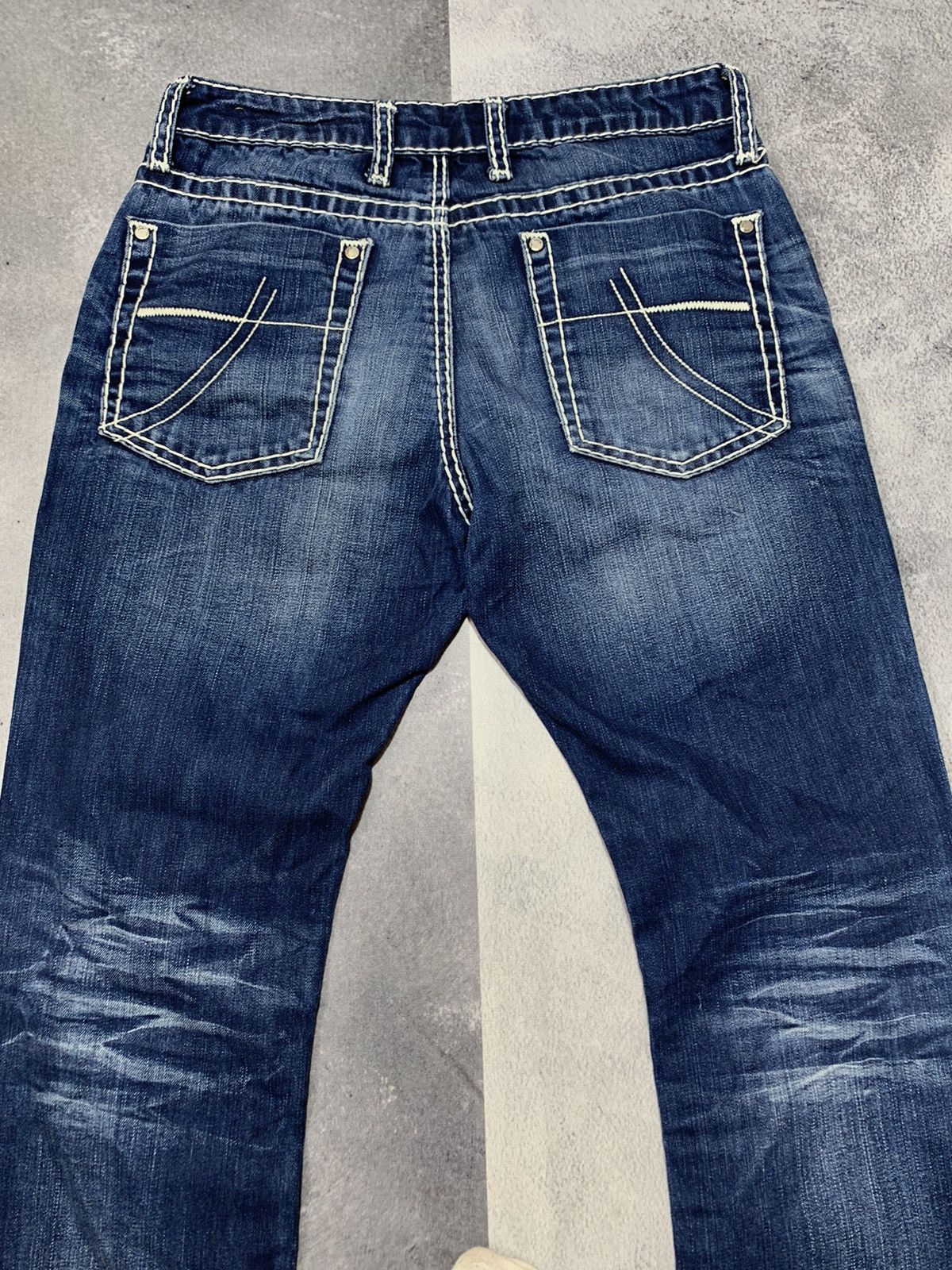 Japanese Brand × Vintage Vintage Y2K Japanese straight faded denim pants size 31x30 Size US 31 - 6 Thumbnail