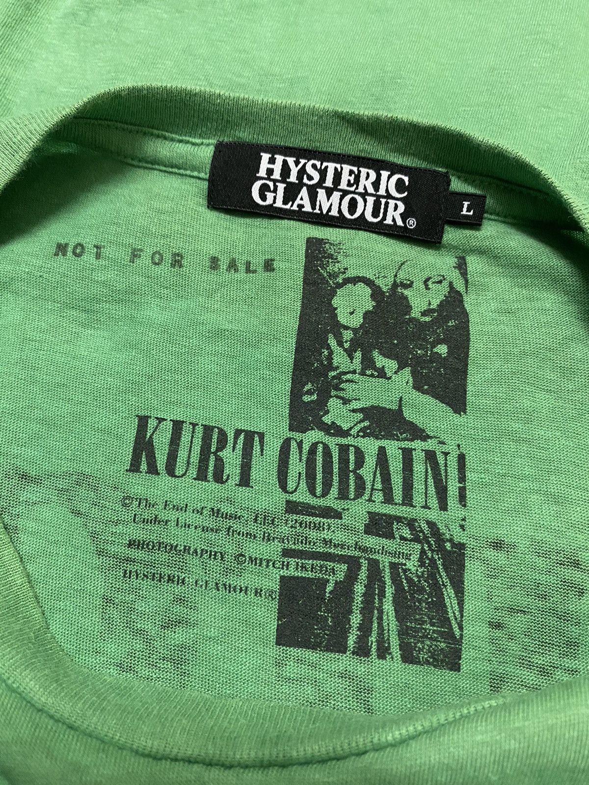 Hysteric Glamour HYSTERIC x KURT COBAIN PHOTO TEE BY MITCH IKEDA Size US M / EU 48-50 / 2 - 6 Thumbnail