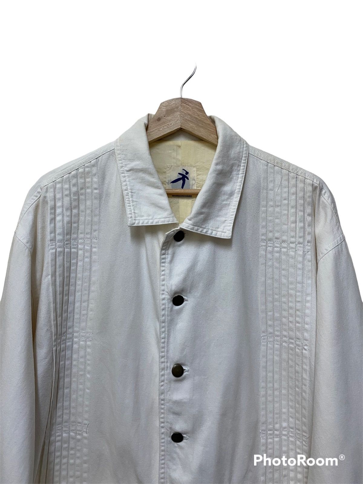Hai Sporting Gear × Issey Miyake × Vintage VINTAGE SCOVILL BUTTON UP DENIM SHIRT BY HAI SPORTING GEAR Size US XL / EU 56 / 4 - 4 Thumbnail