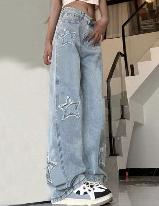 Y2K Star Printed Jeans