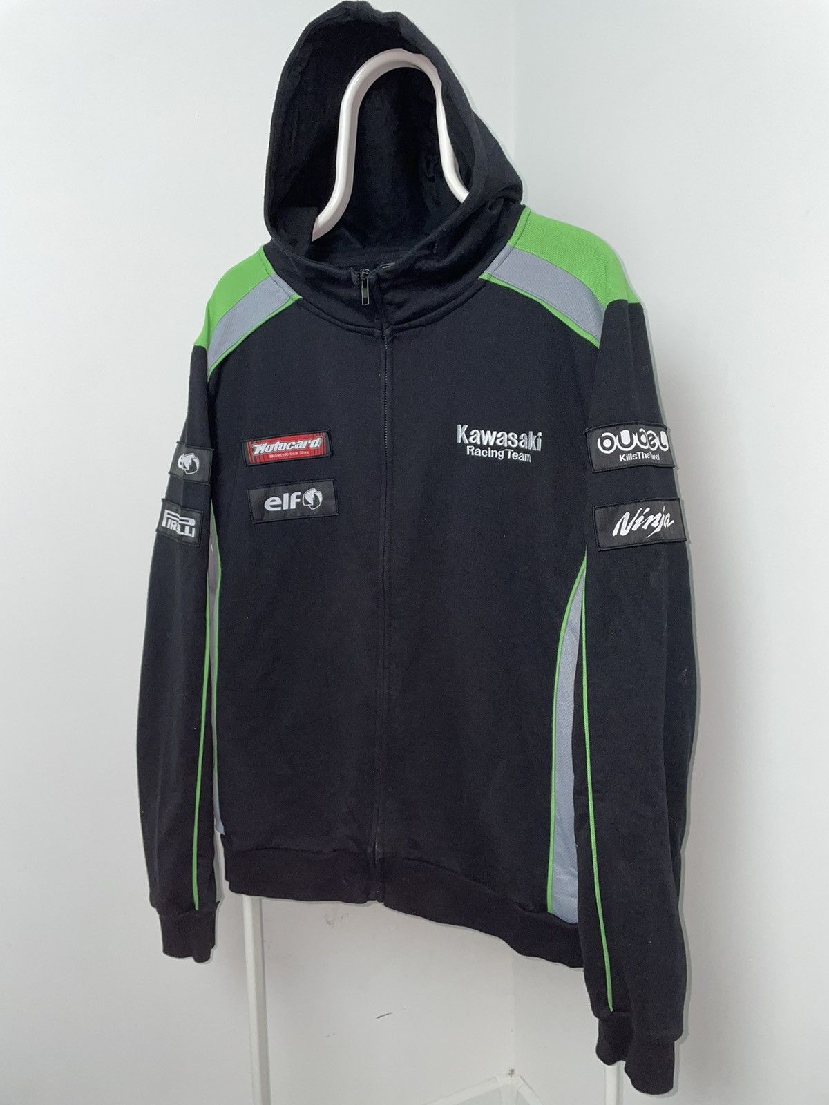 NASCAR Kawasaki jacket’s hoodie Japanes brand Moro racing Size US L / EU 52-54 / 3 - 3 Thumbnail