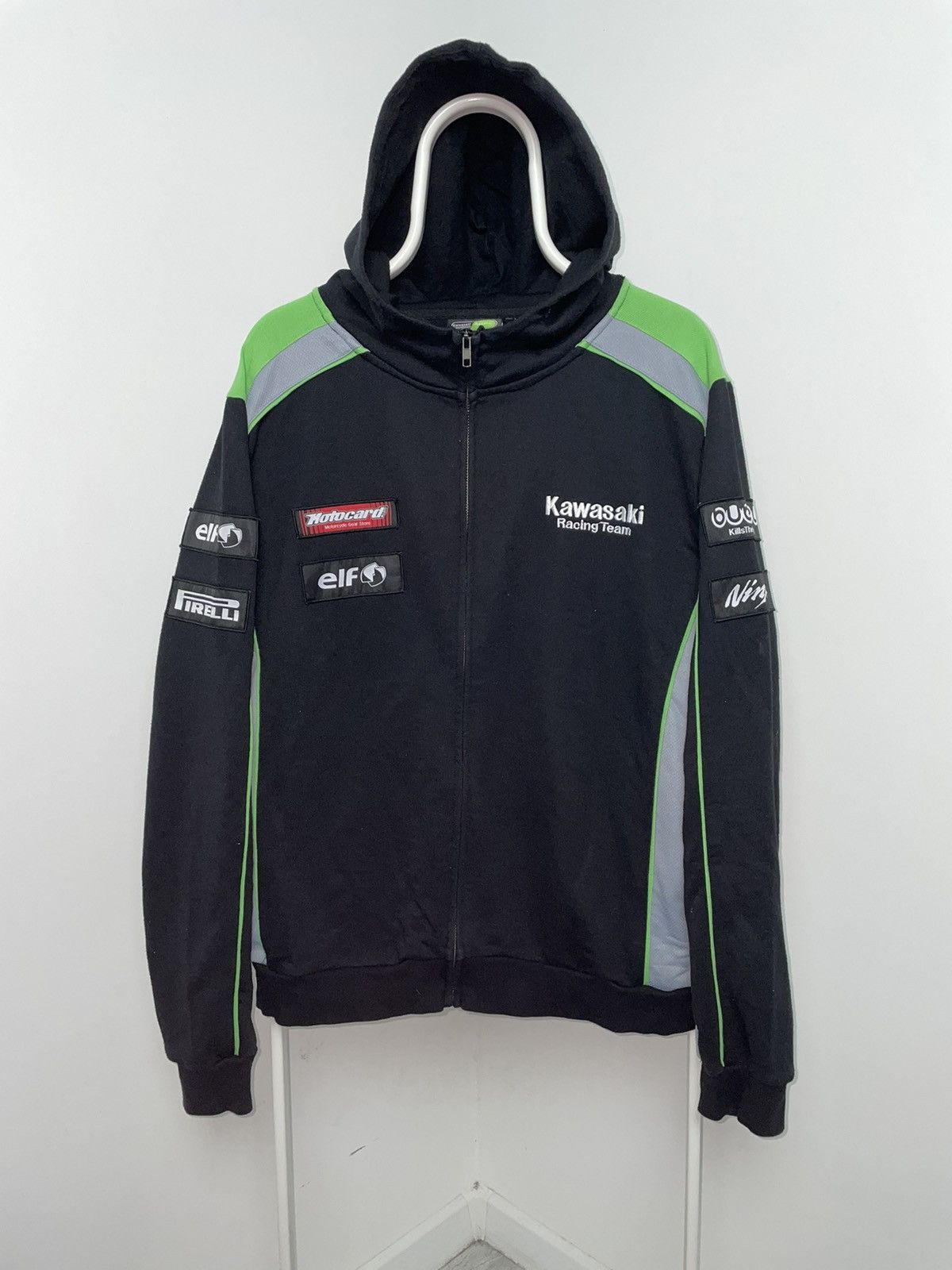 NASCAR Kawasaki jacket’s hoodie Japanes brand Moro racing Size US L / EU 52-54 / 3 - 2 Thumbnail