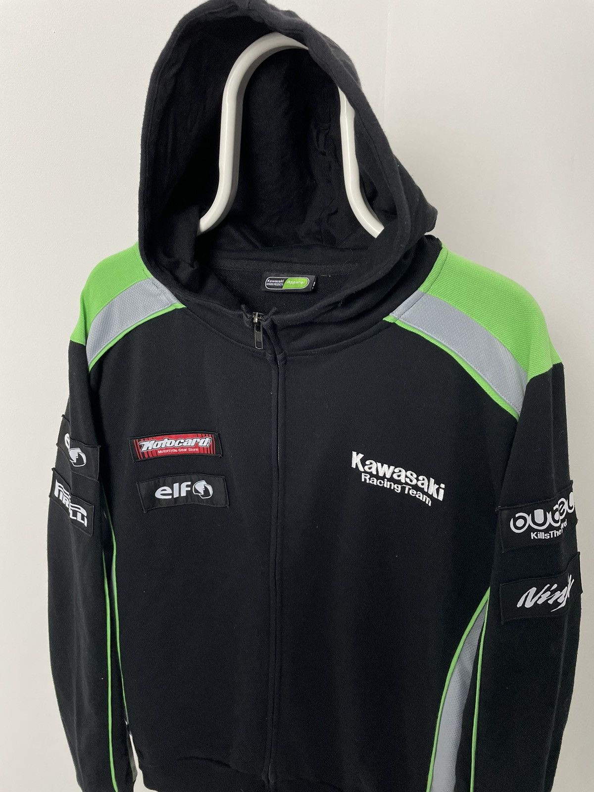 NASCAR Kawasaki jacket’s hoodie Japanes brand Moro racing Size US L / EU 52-54 / 3 - 4 Thumbnail