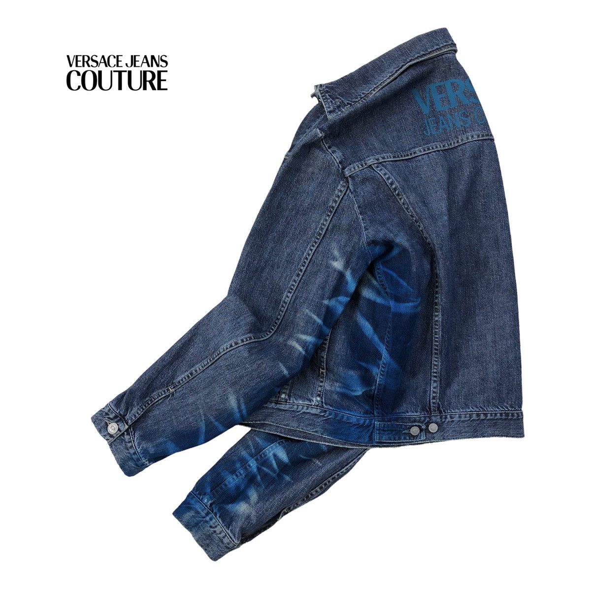 Versace Jeans Couture 🔥OG Versace Jean Couture Printed Logo Spray Design Jacket Size US XL / EU 56 / 4 - 1 Thumbnail