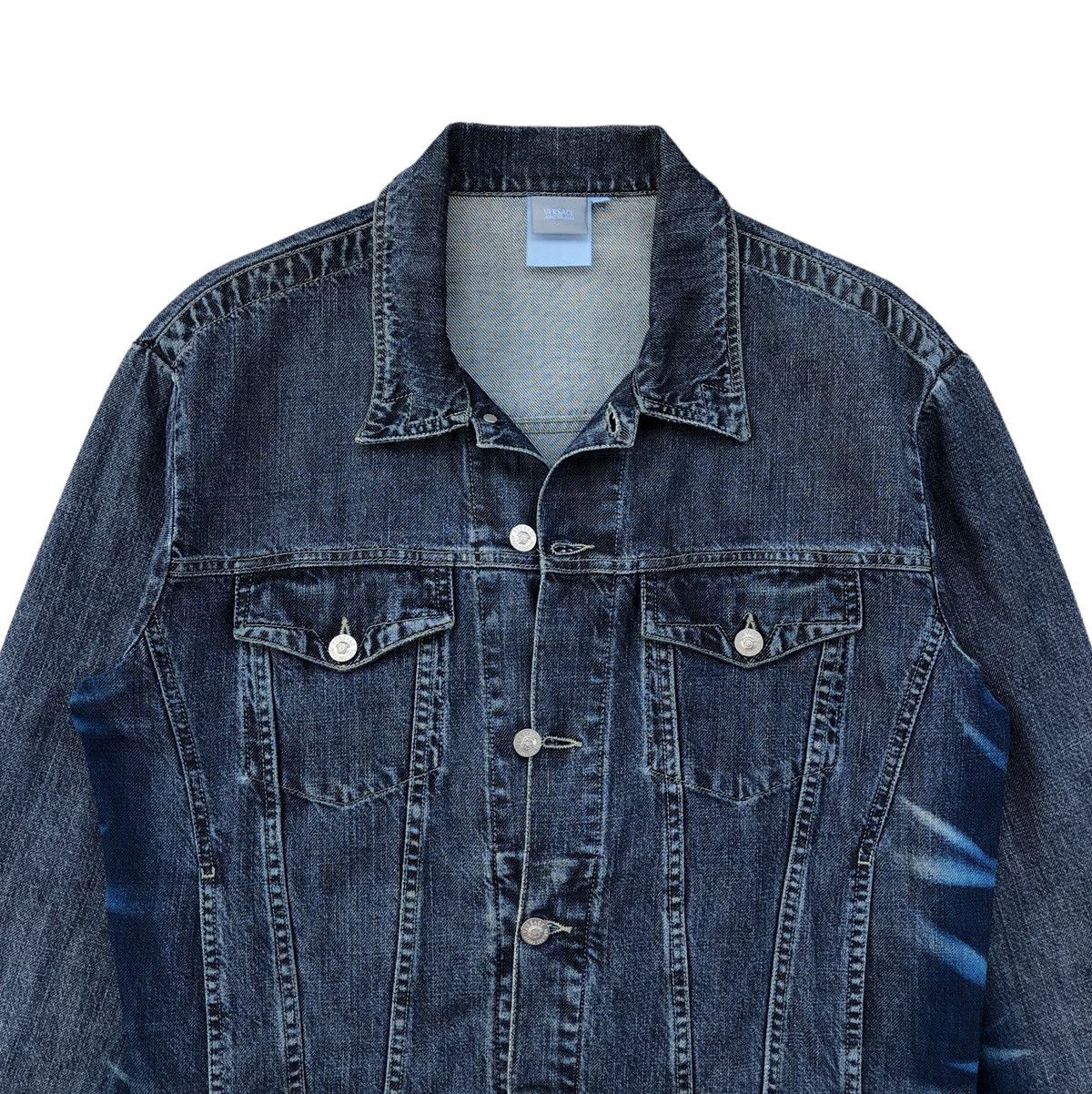 Versace Jeans Couture 🔥OG Versace Jean Couture Printed Logo Spray Design Jacket Size US XL / EU 56 / 4 - 3 Thumbnail