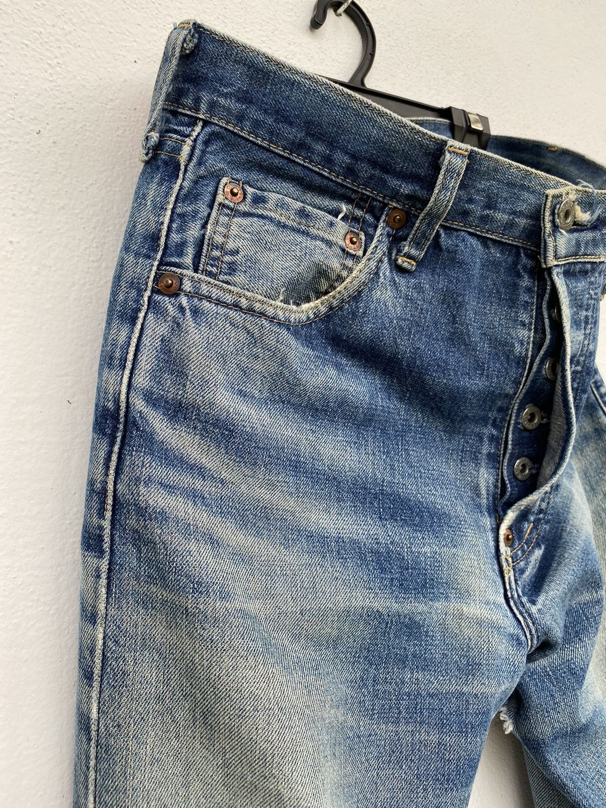 Levi's 🔥Vintage 80s Levi’s Distress Denime Size US 30 / EU 46 - 5 Thumbnail