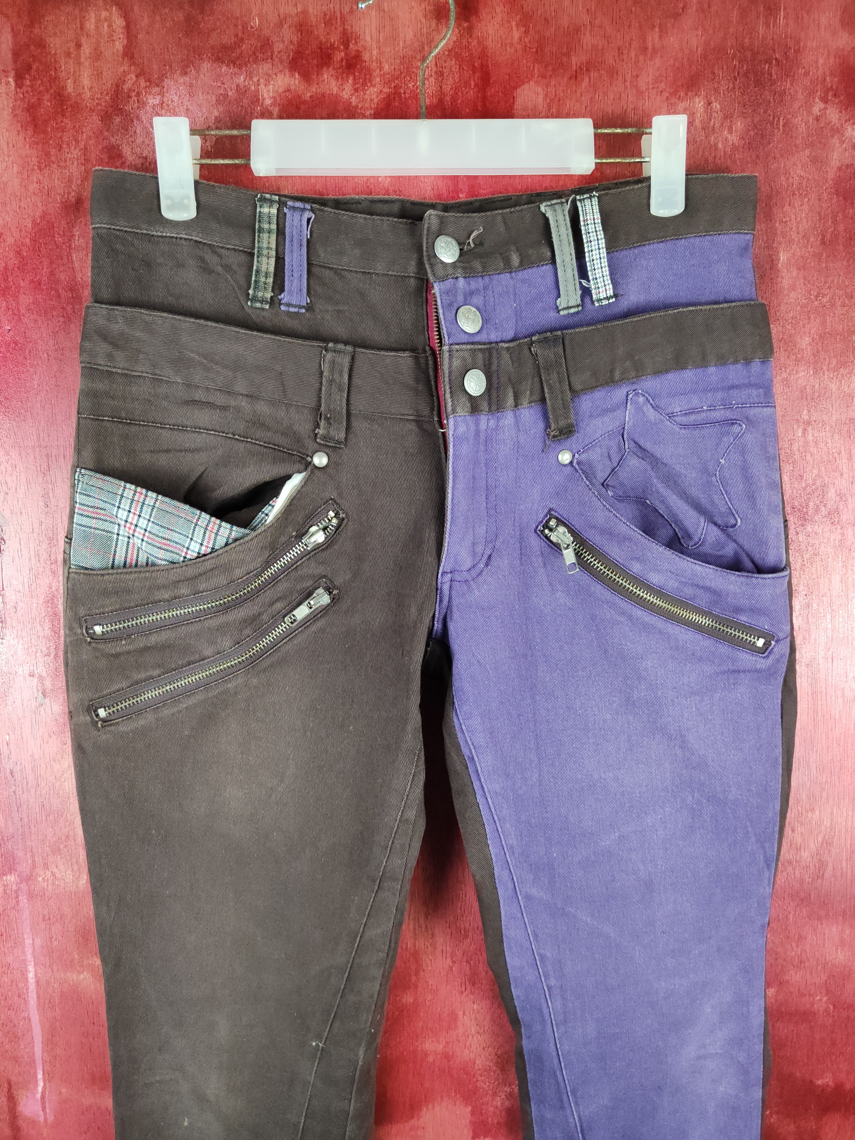 If Six Was Nine DL Many Dope punk 2 face double waist cargo Pants #S657 Size US 31 - 2 Thumbnail