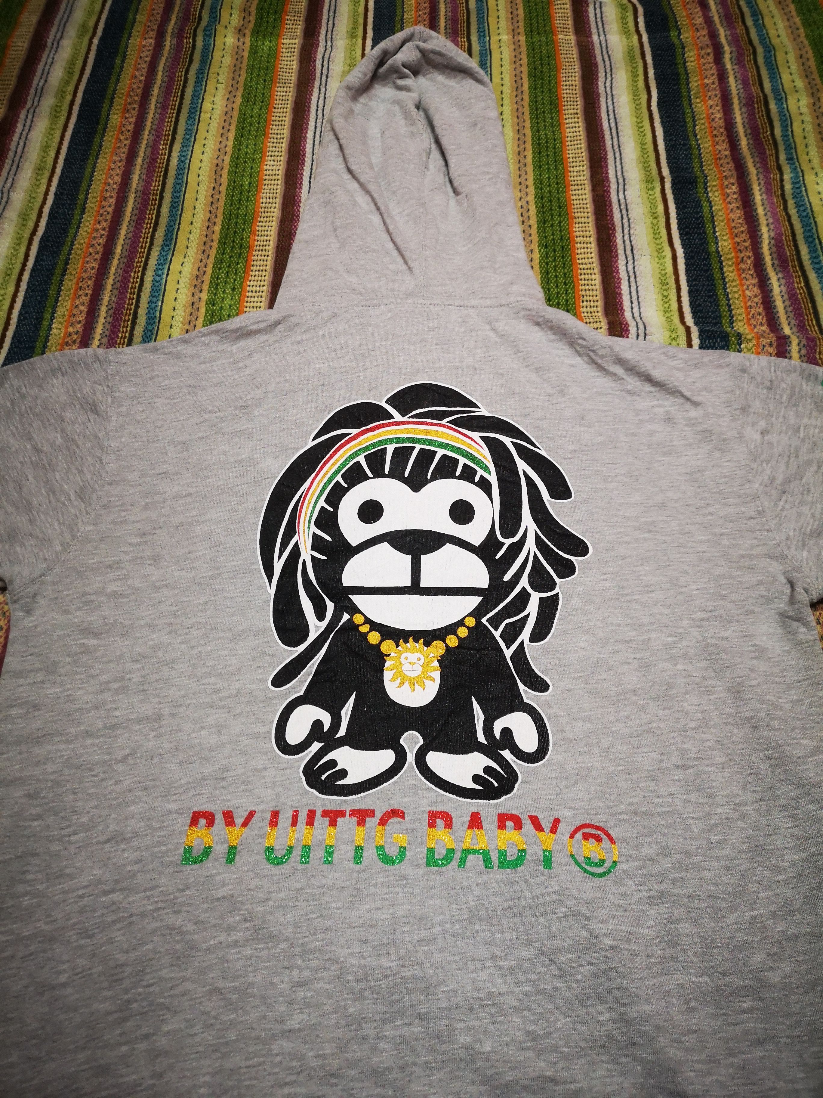Japanese Brand × Vintage UITTG BABY Hoodie Rasta Style Size US L / EU 52-54 / 3 - 3 Thumbnail