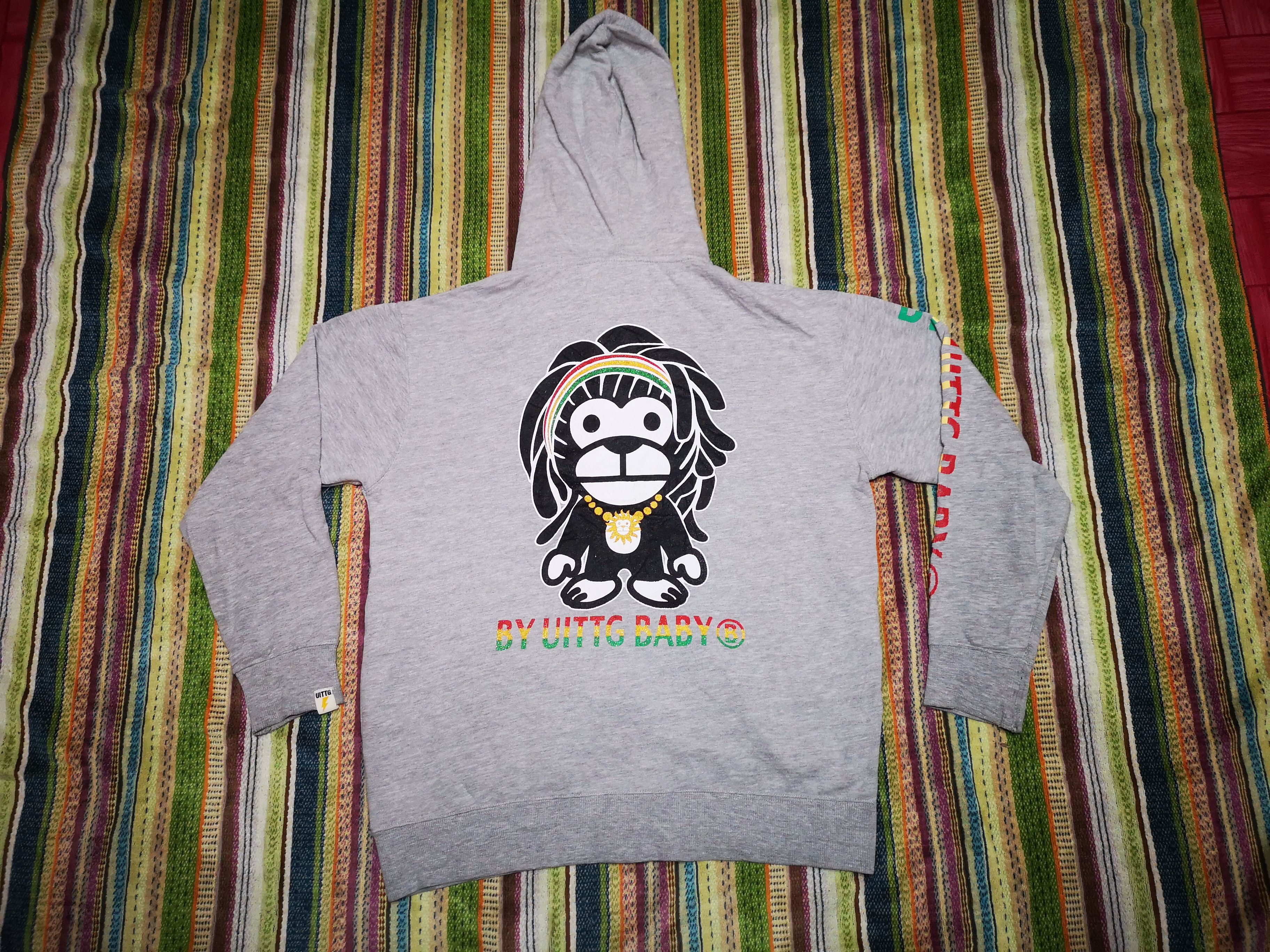 Japanese Brand × Vintage UITTG BABY Hoodie Rasta Style Size US L / EU 52-54 / 3 - 1 Thumbnail