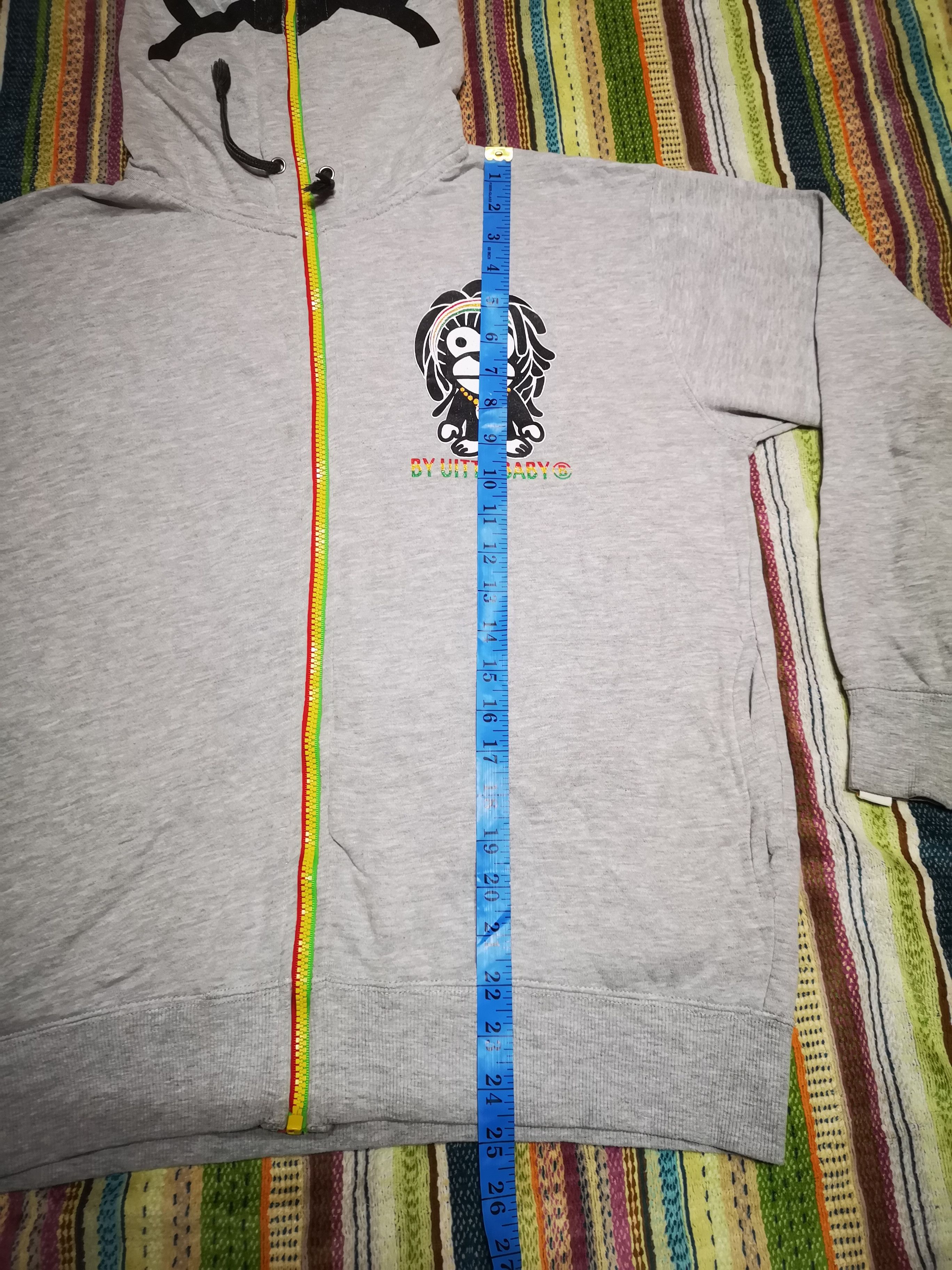 Japanese Brand × Vintage UITTG BABY Hoodie Rasta Style Size US L / EU 52-54 / 3 - 14 Thumbnail